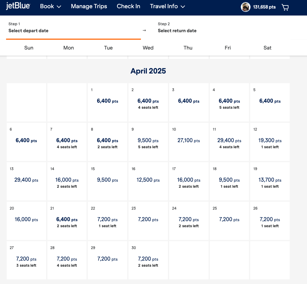 JetBlue Fare Finder