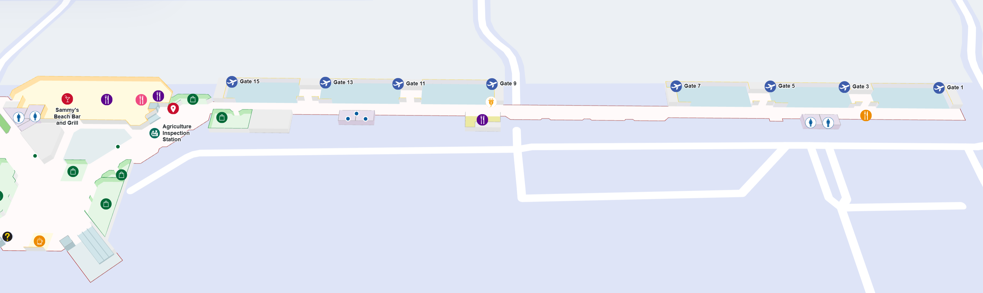 Cincinnati Northern Kentucky International Airport Level 2 Departures Kahului Airport Gates 1 15