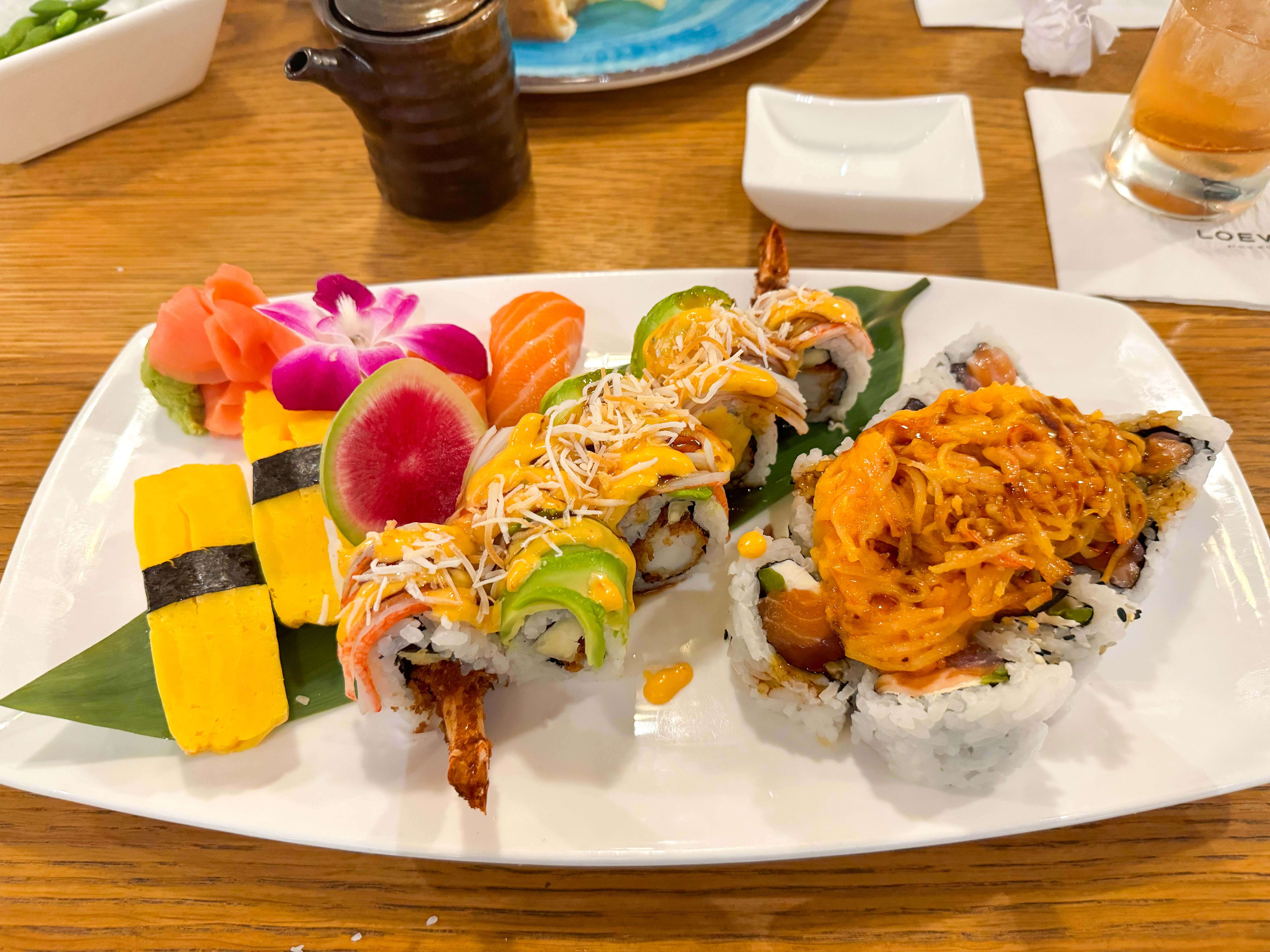 Loews Royal Pacific Hotel Universal Orlando Orchid Court sushi Loews Royal Pacific Hotel Universal Orlando Orchid Court sushi