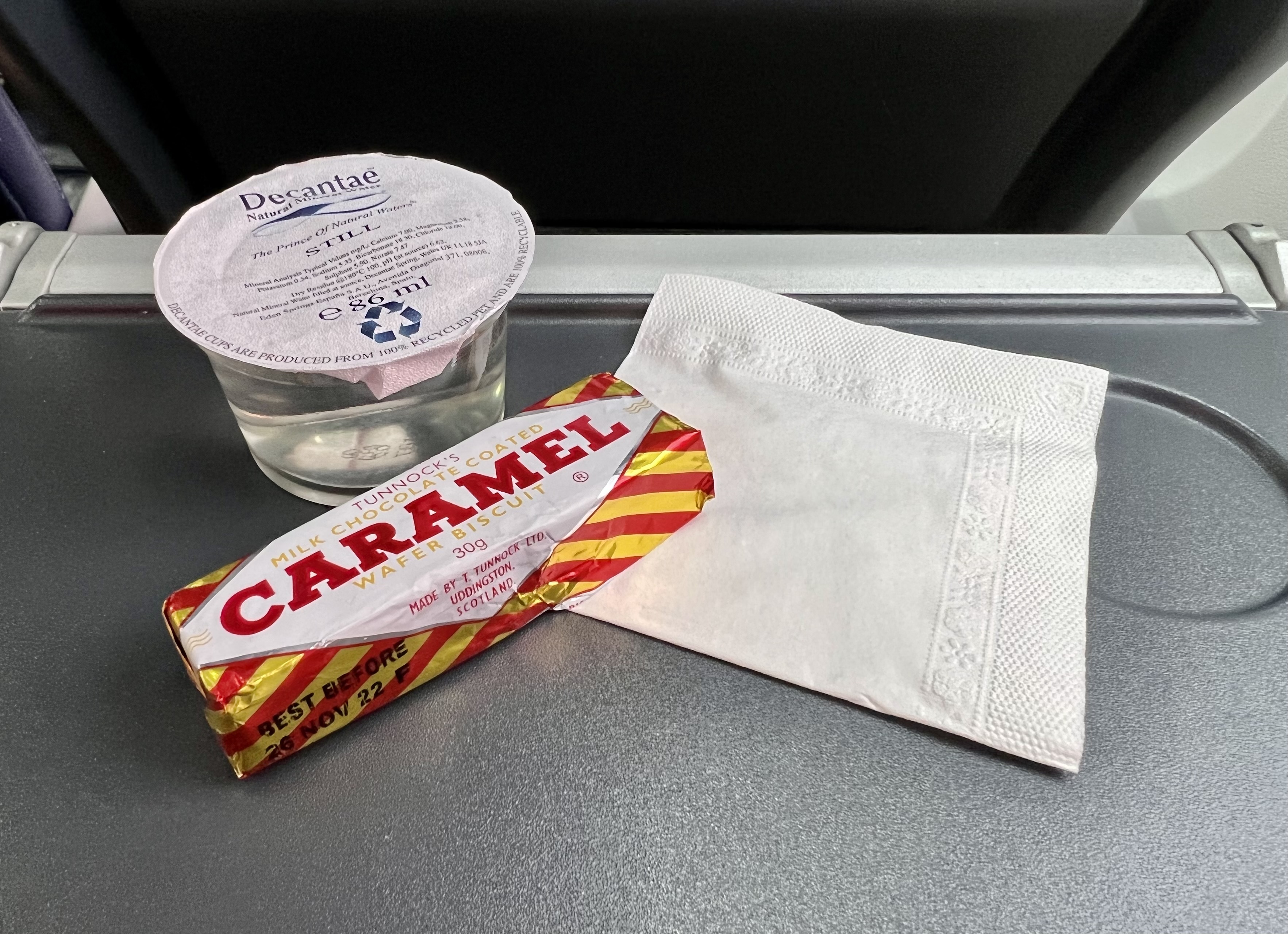Loganair in flight snack Loganair in flight snack