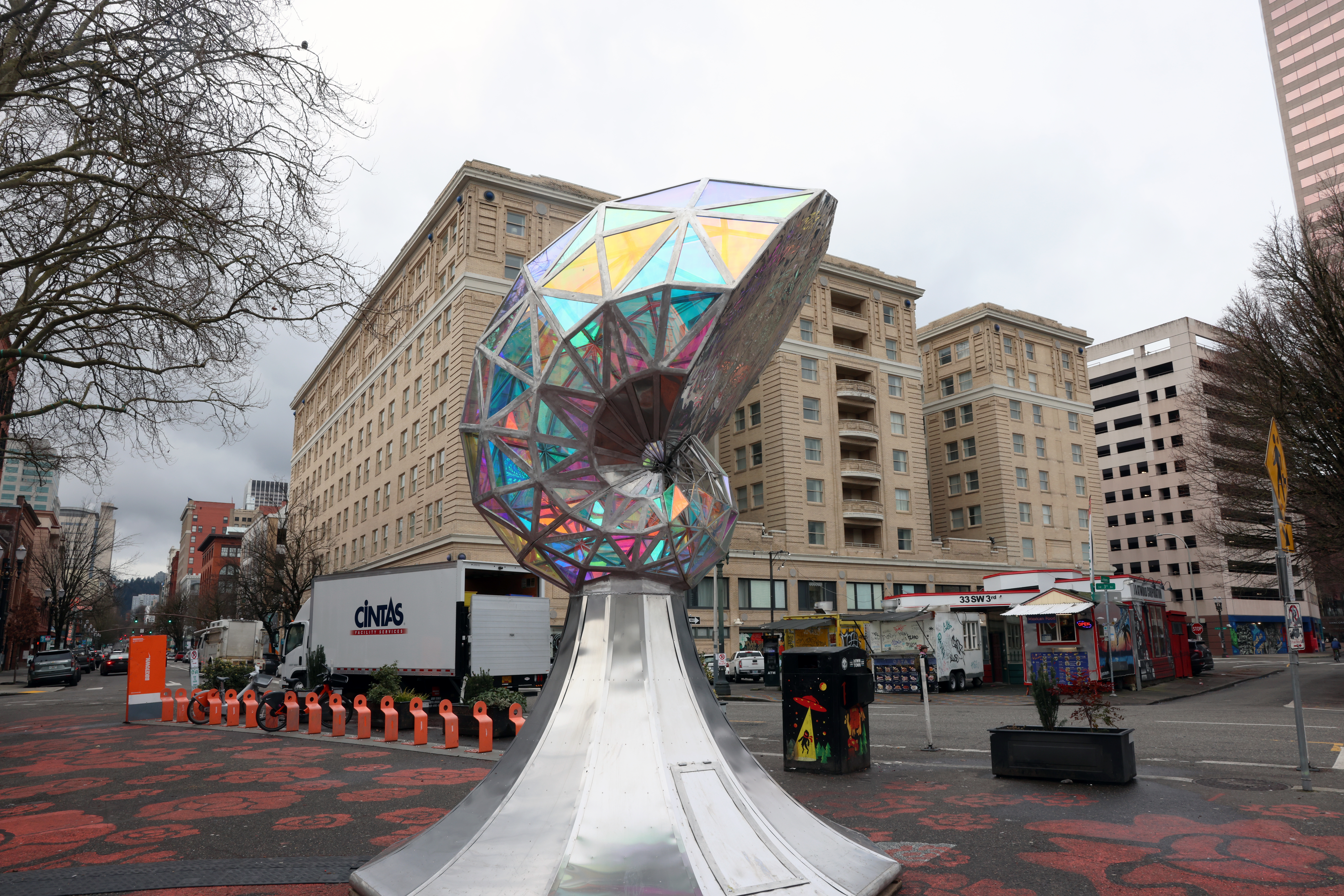 Nautiloid statue Portland Oregon