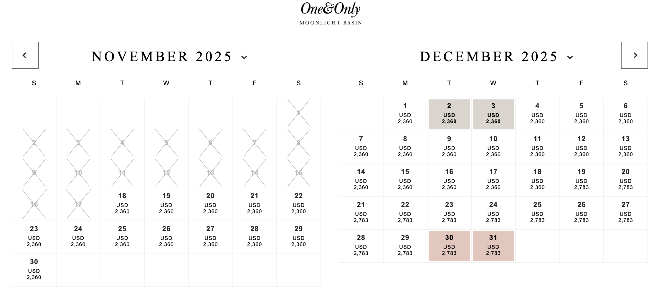 OneOnly Moonlight Basin Rates OneOnly Moonlight Basin Rates