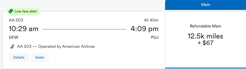 PUJ Alaska Award Flight PUJ Alaska Award Flight