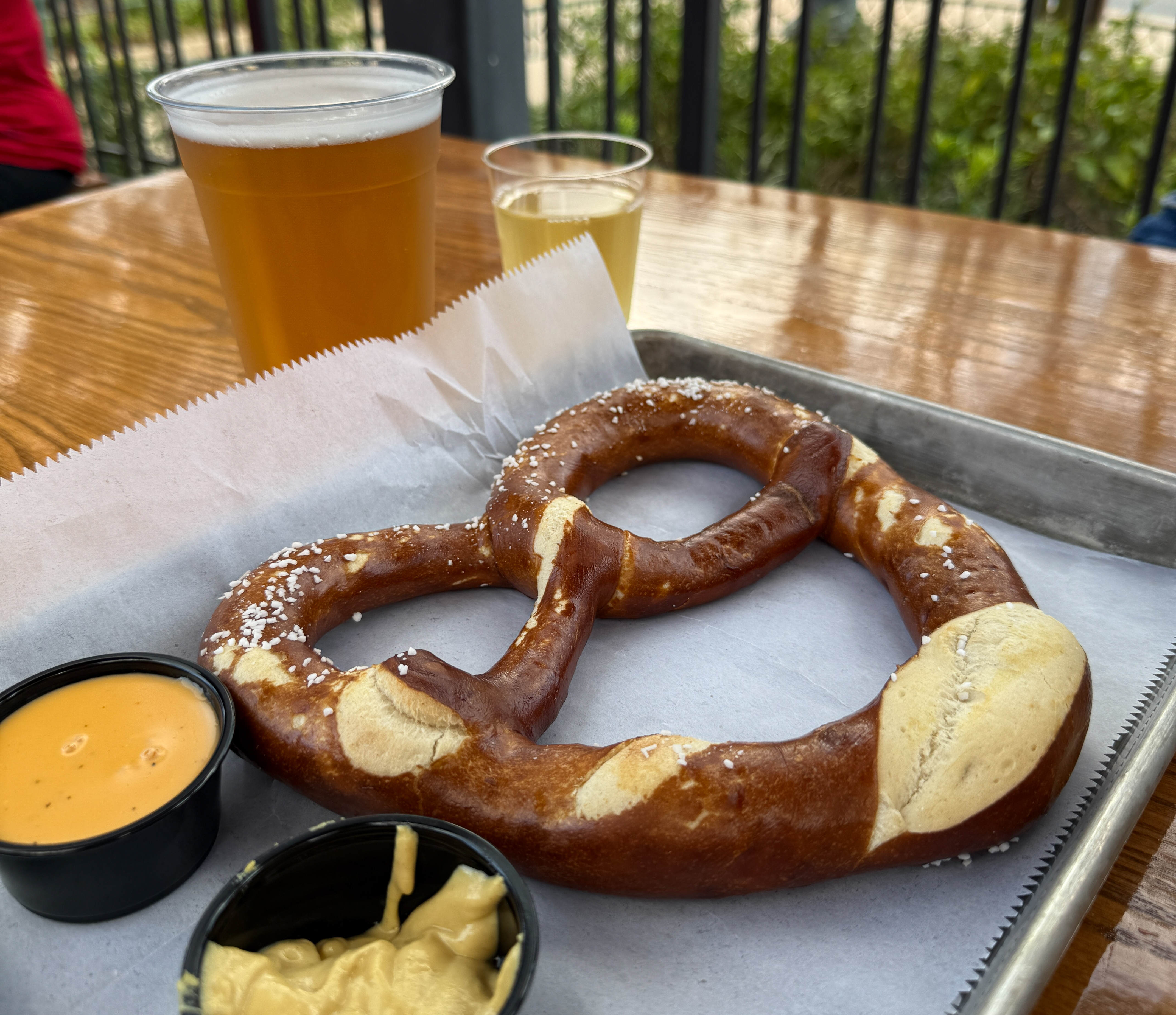 Pretzel and Beer at BaseLine Tap House Disneys Hollywood Studios