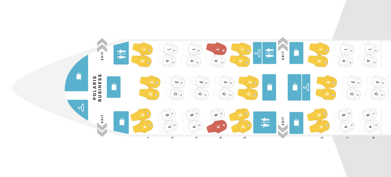 SeatGuru United B787 9 Continental business class layout
