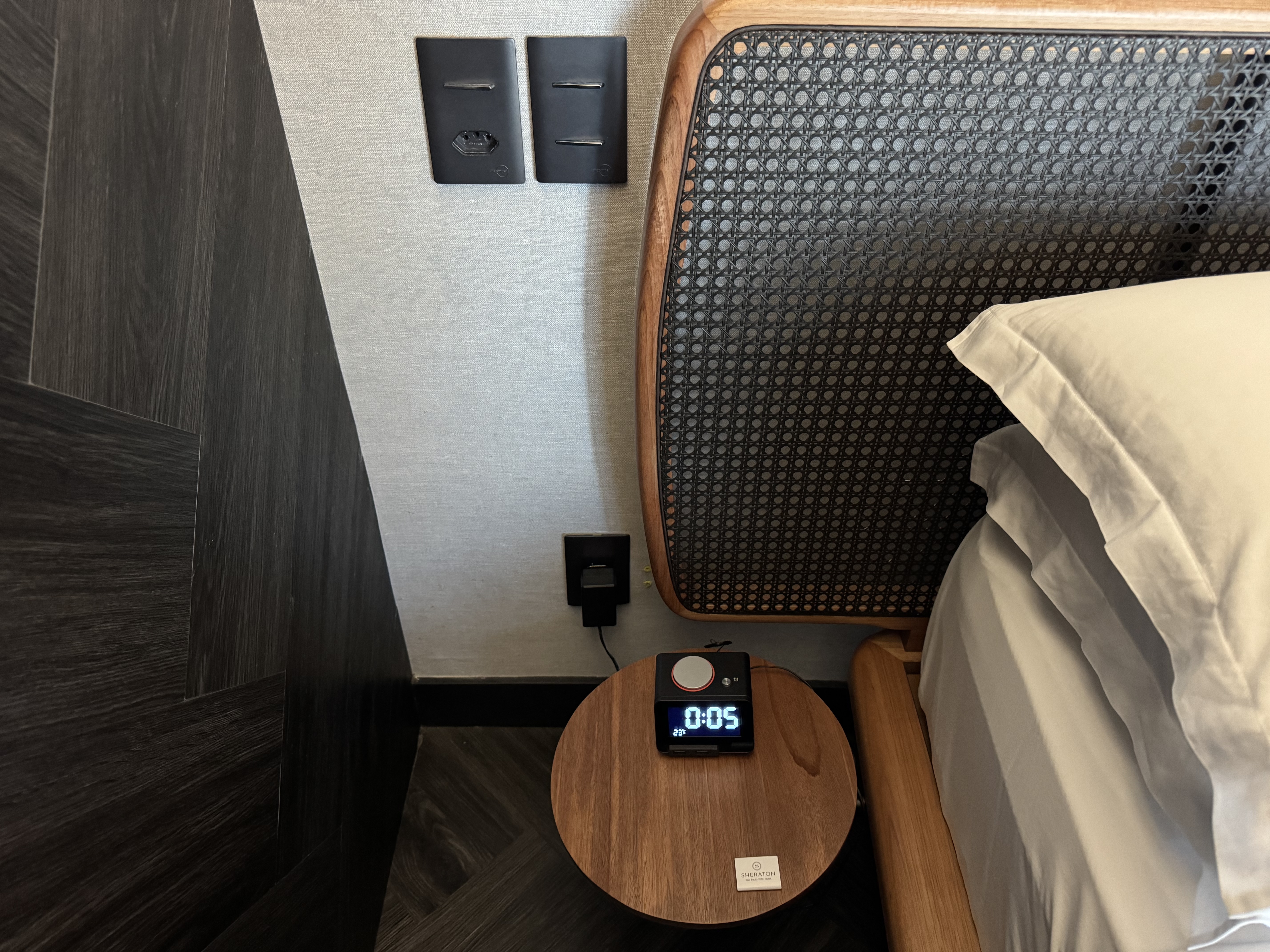 Sheraton Sao Paulo WTC Hotel bedroom nightstand Sheraton Sao Paulo WTC Hotel bedroom nightstand
