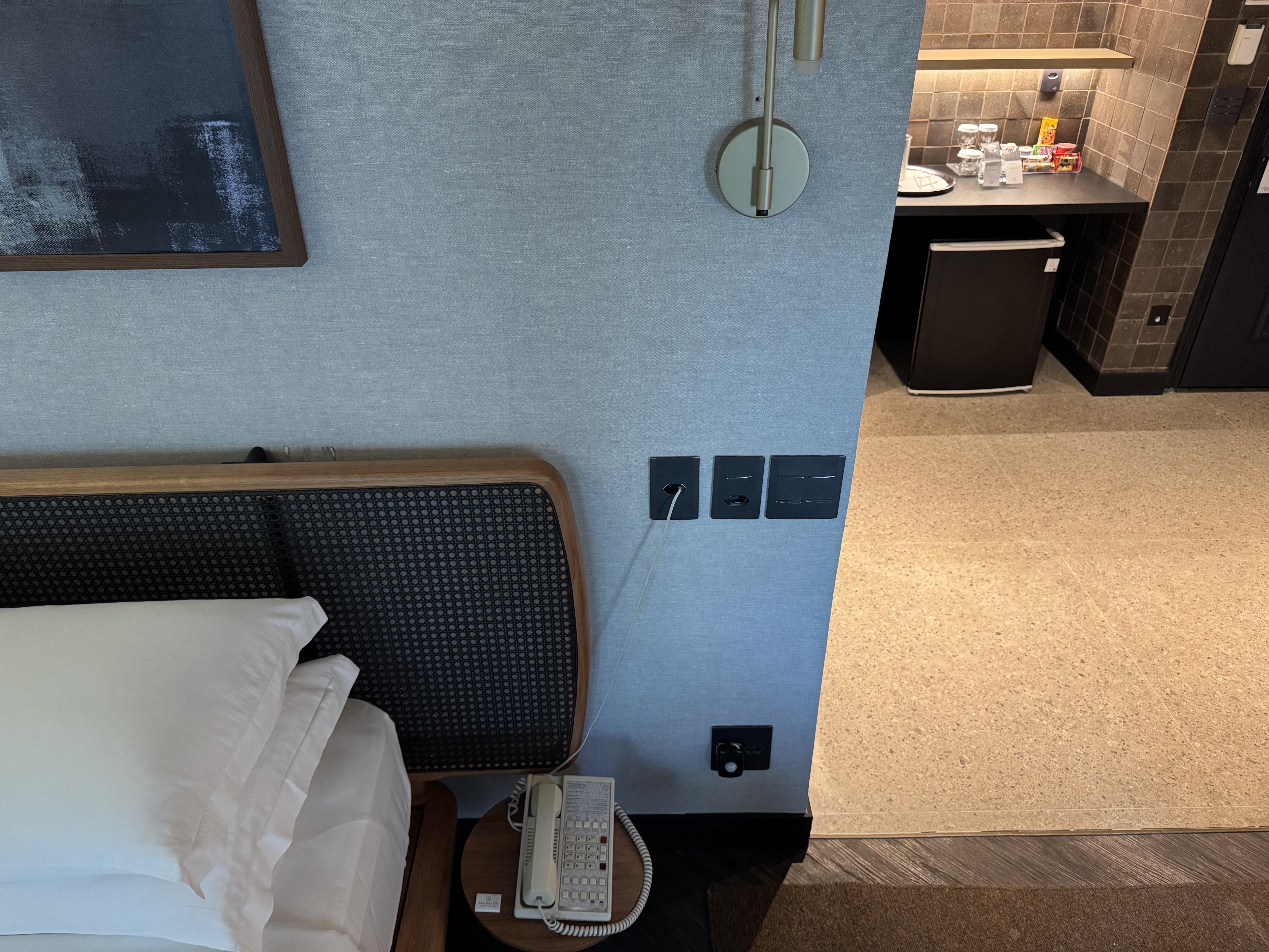 Sheraton Sao Paulo WTC Hotel bedroom phone switches Sheraton Sao Paulo WTC Hotel bedroom phone switches