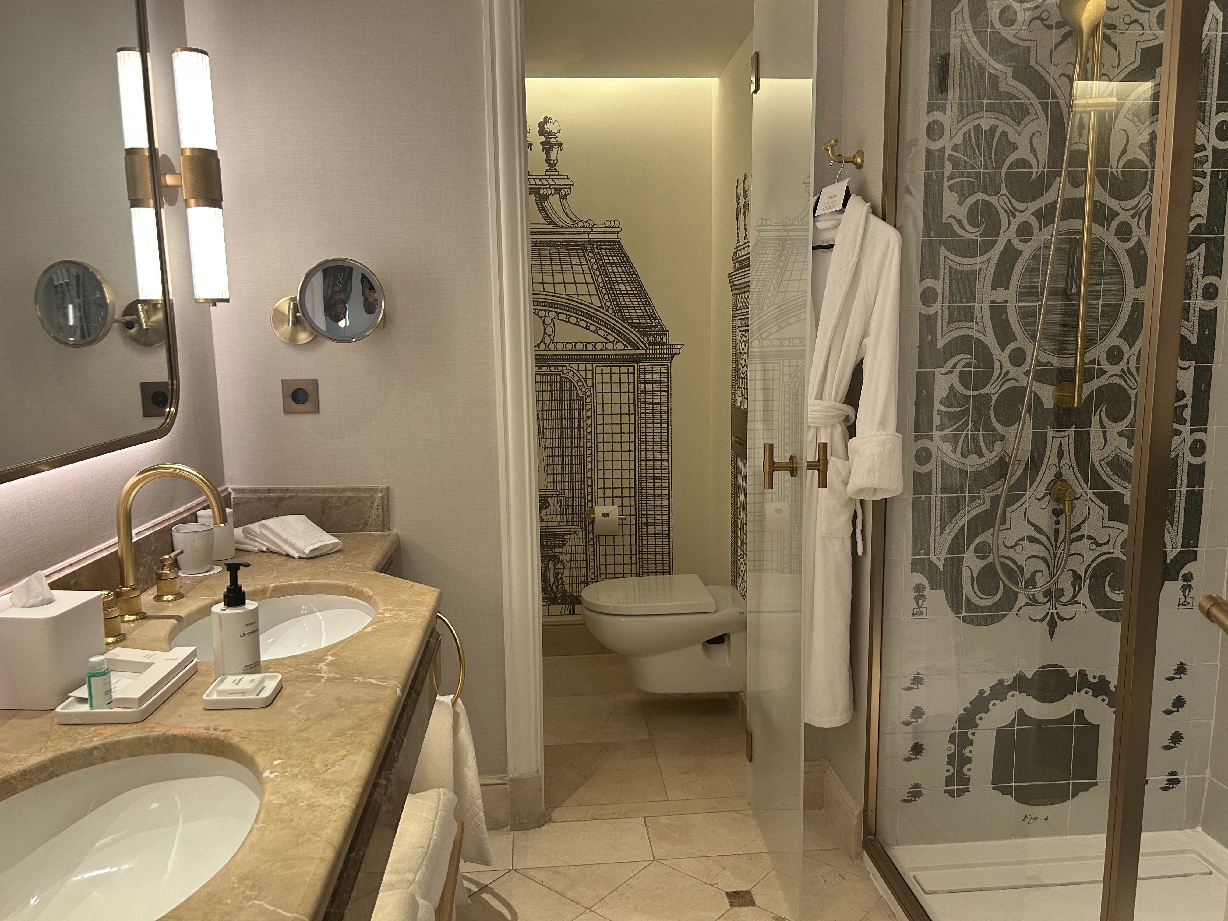 The Palace, a Luxury Collection Hotel, Madrid guest bathroom double vanity