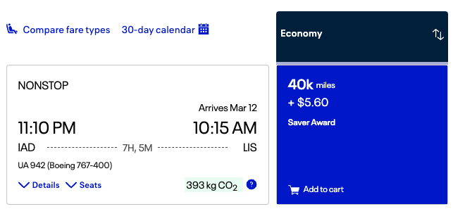 UA Lisbon Price
