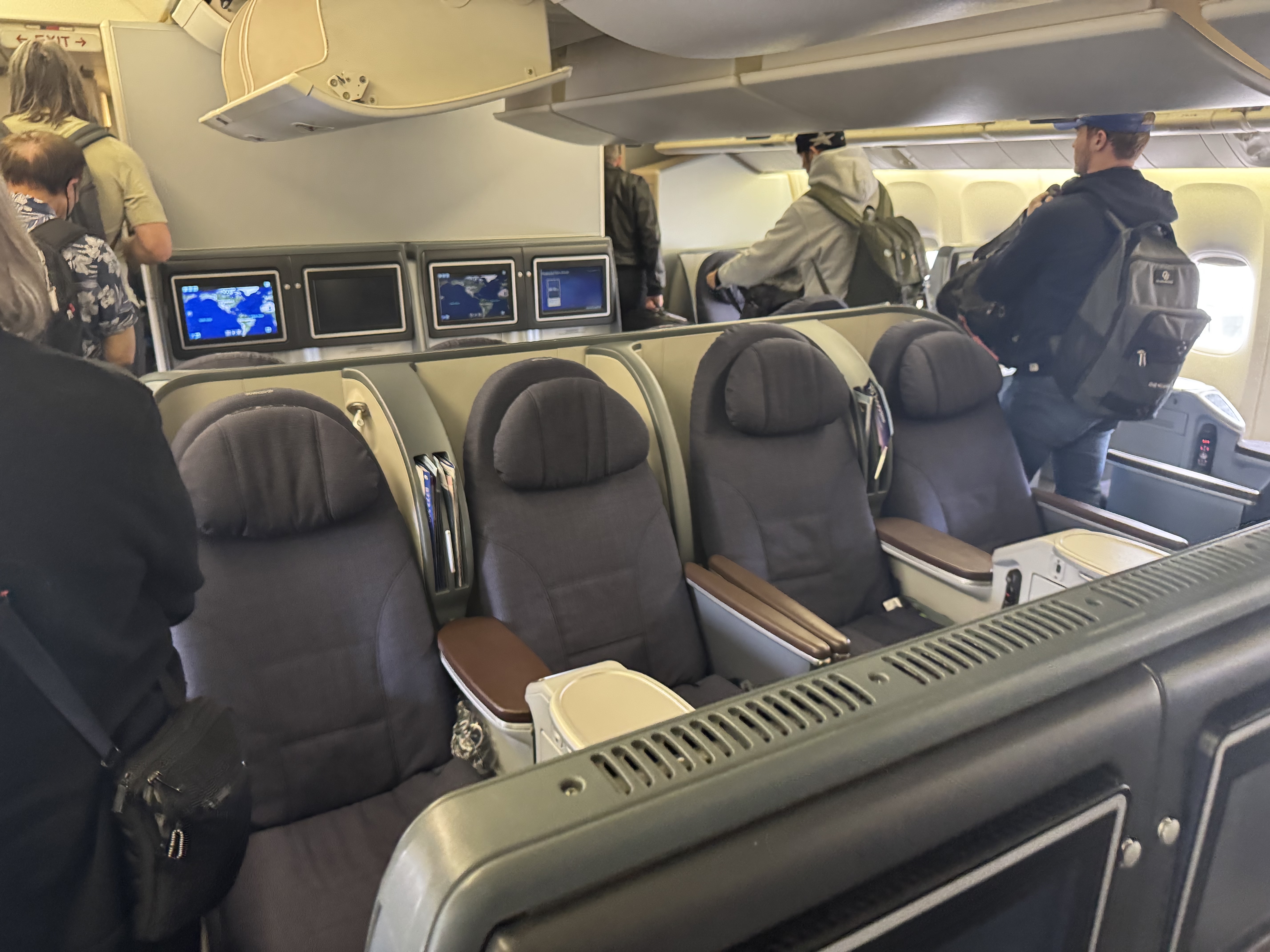 United Airlines Continental business class on a Boeing 777-200