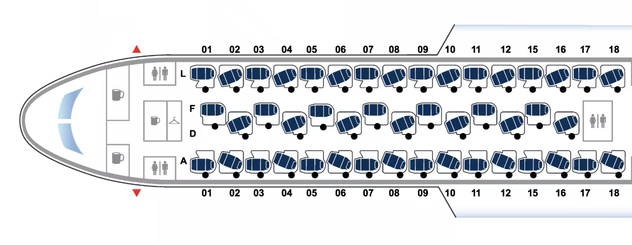 United seat map B767 300ER