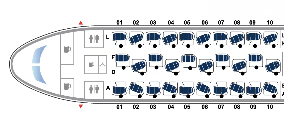 United seat map B767 300ER version 2