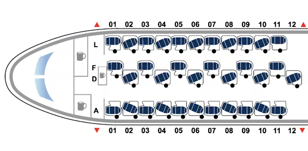 United seat map B767 400ER
