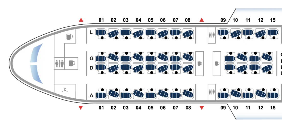 United seat map B777 200 Polaris