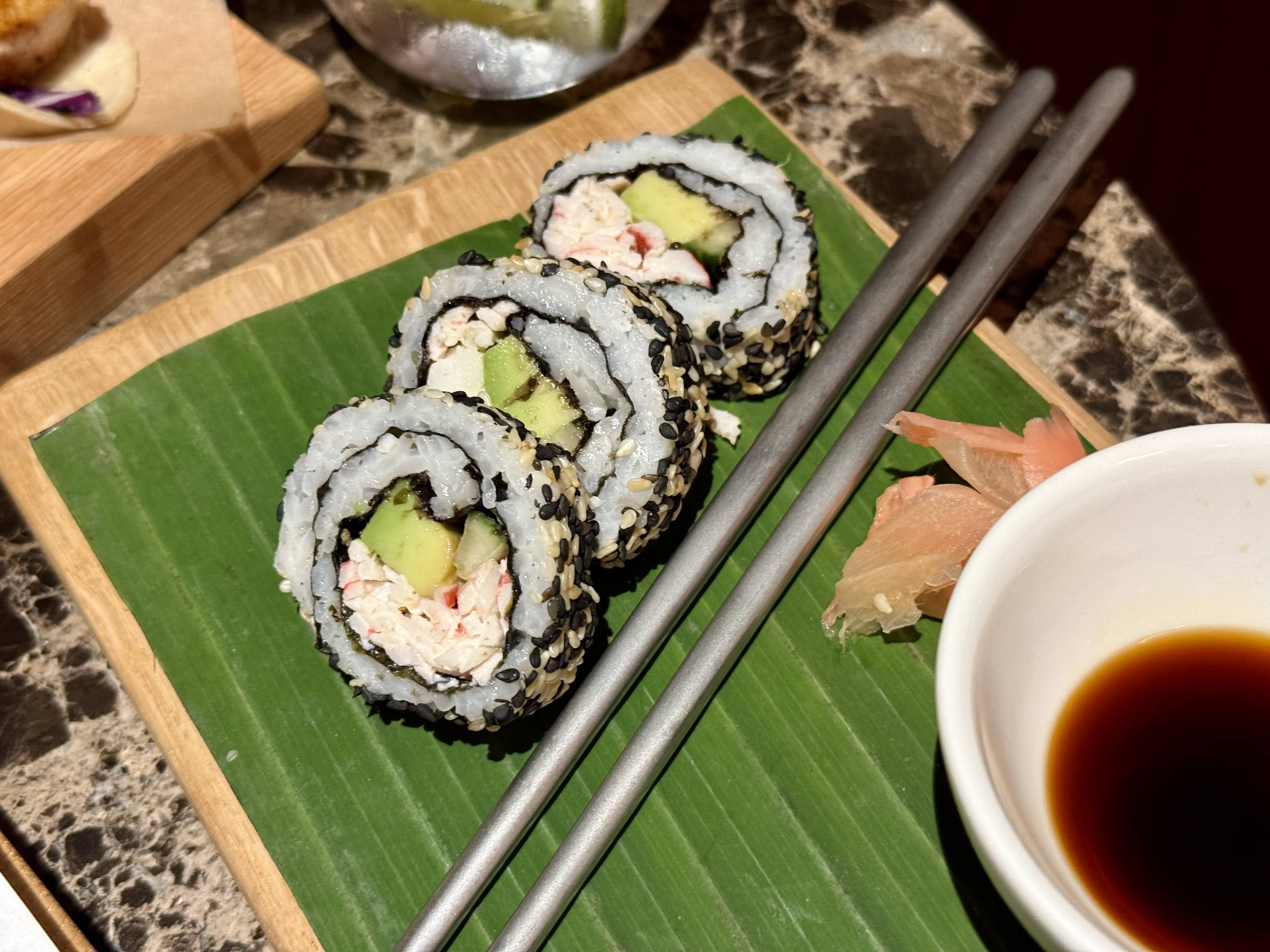 Virgin Atlantic Clubhouse FnB California Roll