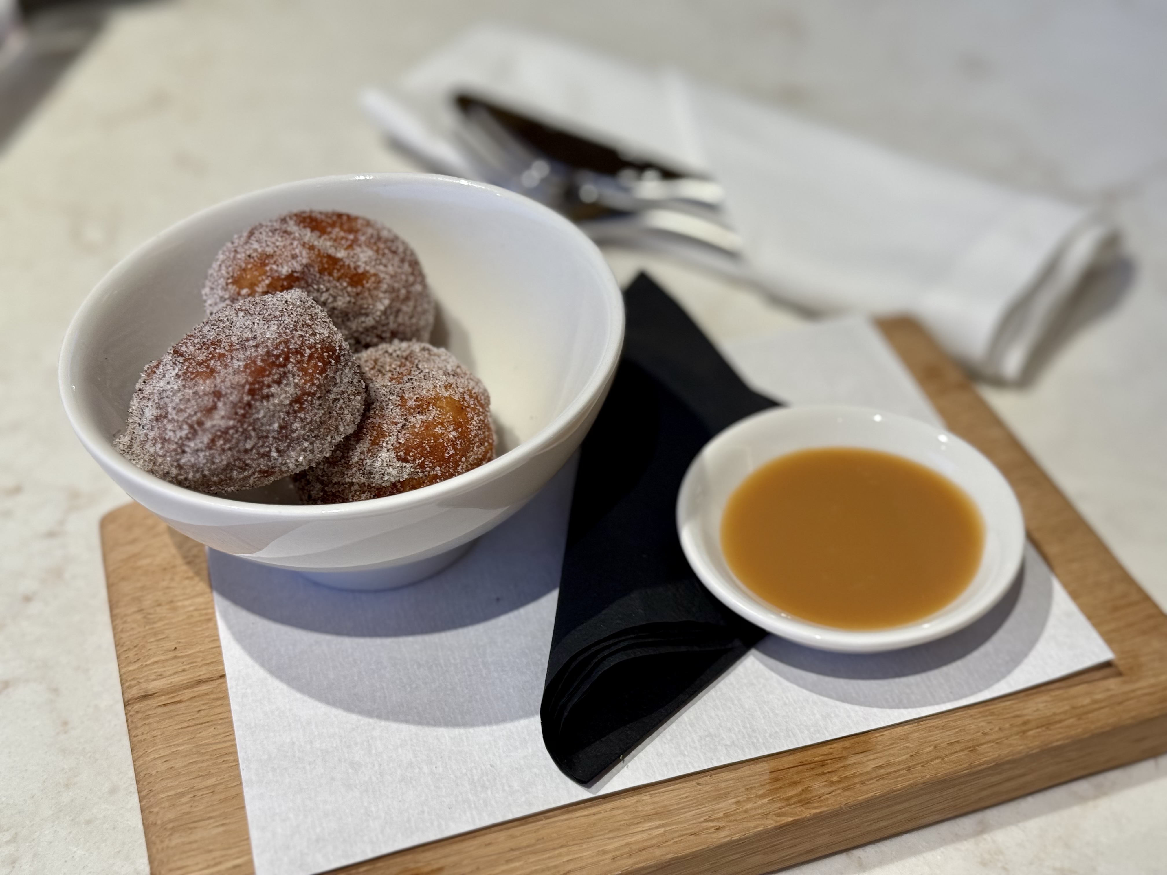 Virgin Atlantic Clubhouse FnB miso donuts