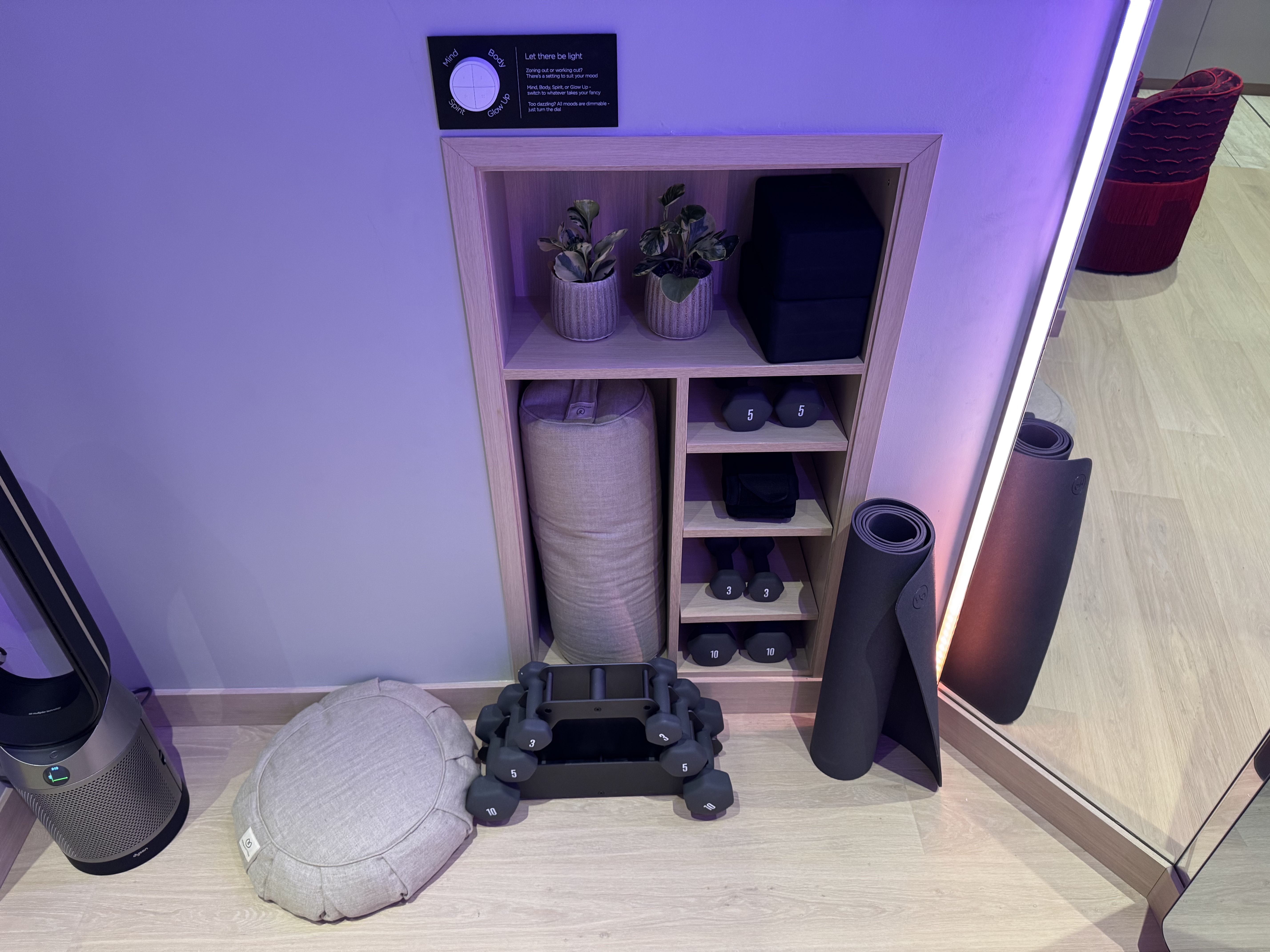 Virgin Atlantic Clubhouse LAX Zen Den equipment Virgin Atlantic Clubhouse LAX Zen Den equipment