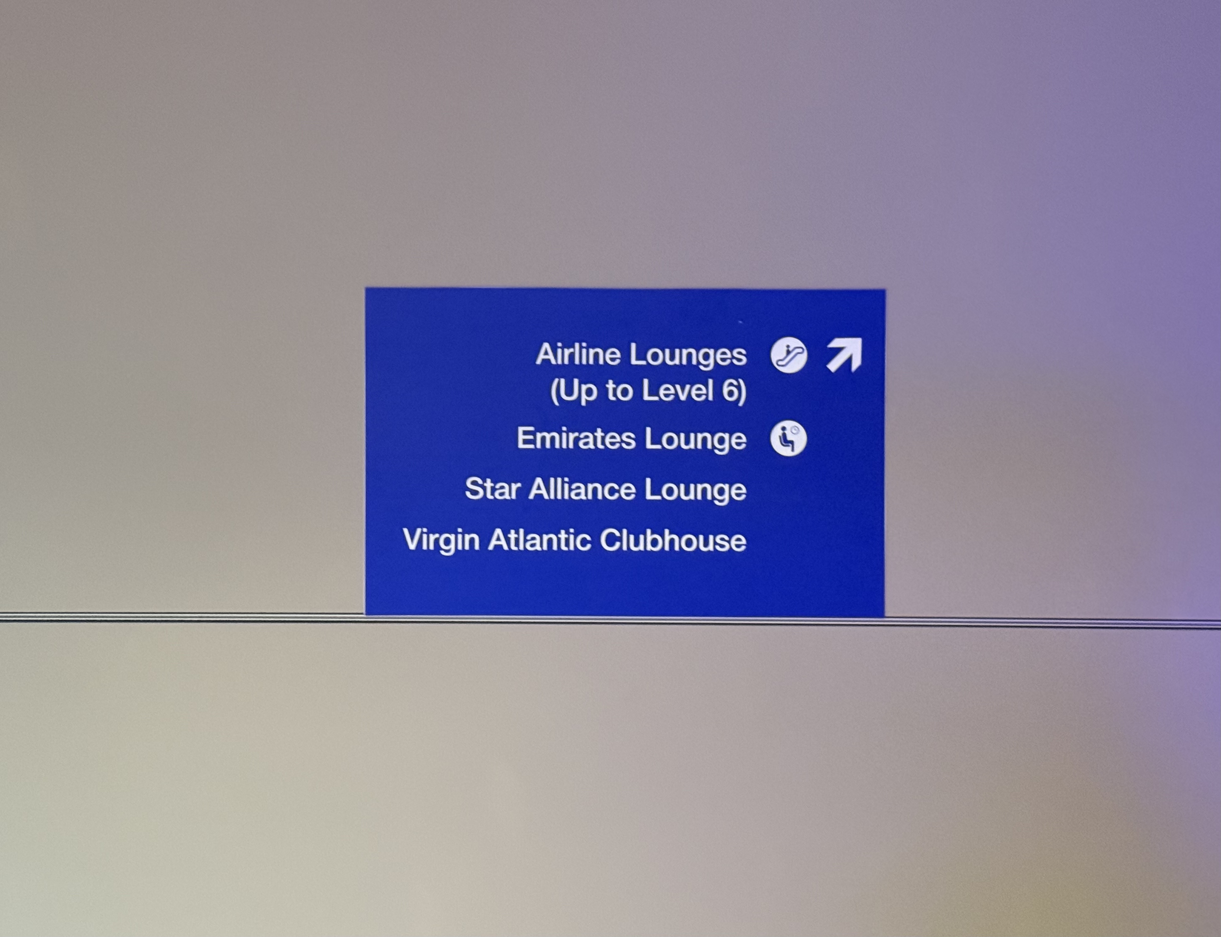 Virgin Atlantic Clubhouse LAX airport signage