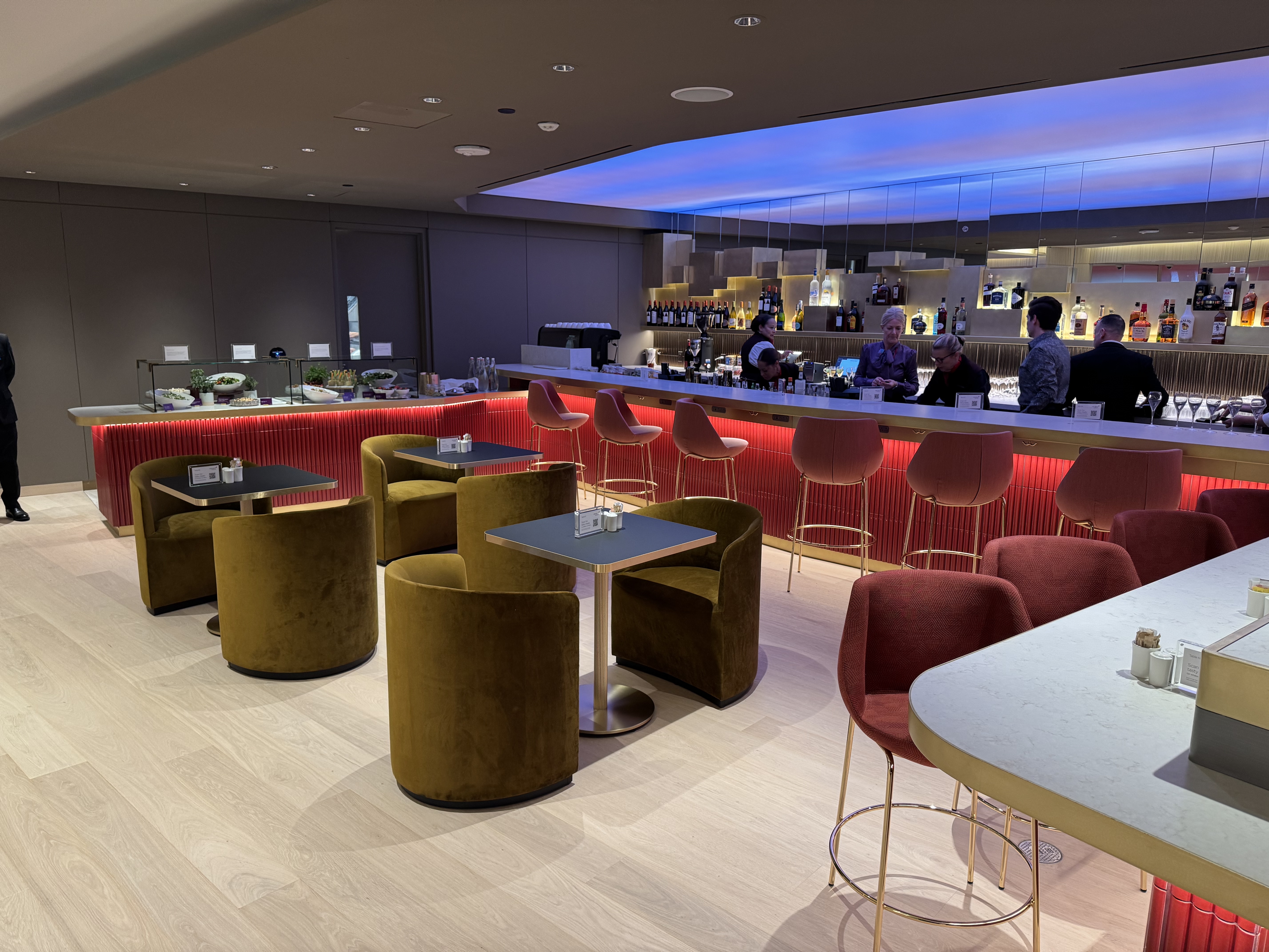 Virgin Atlantic Clubhouse LAX bar restaurant area
