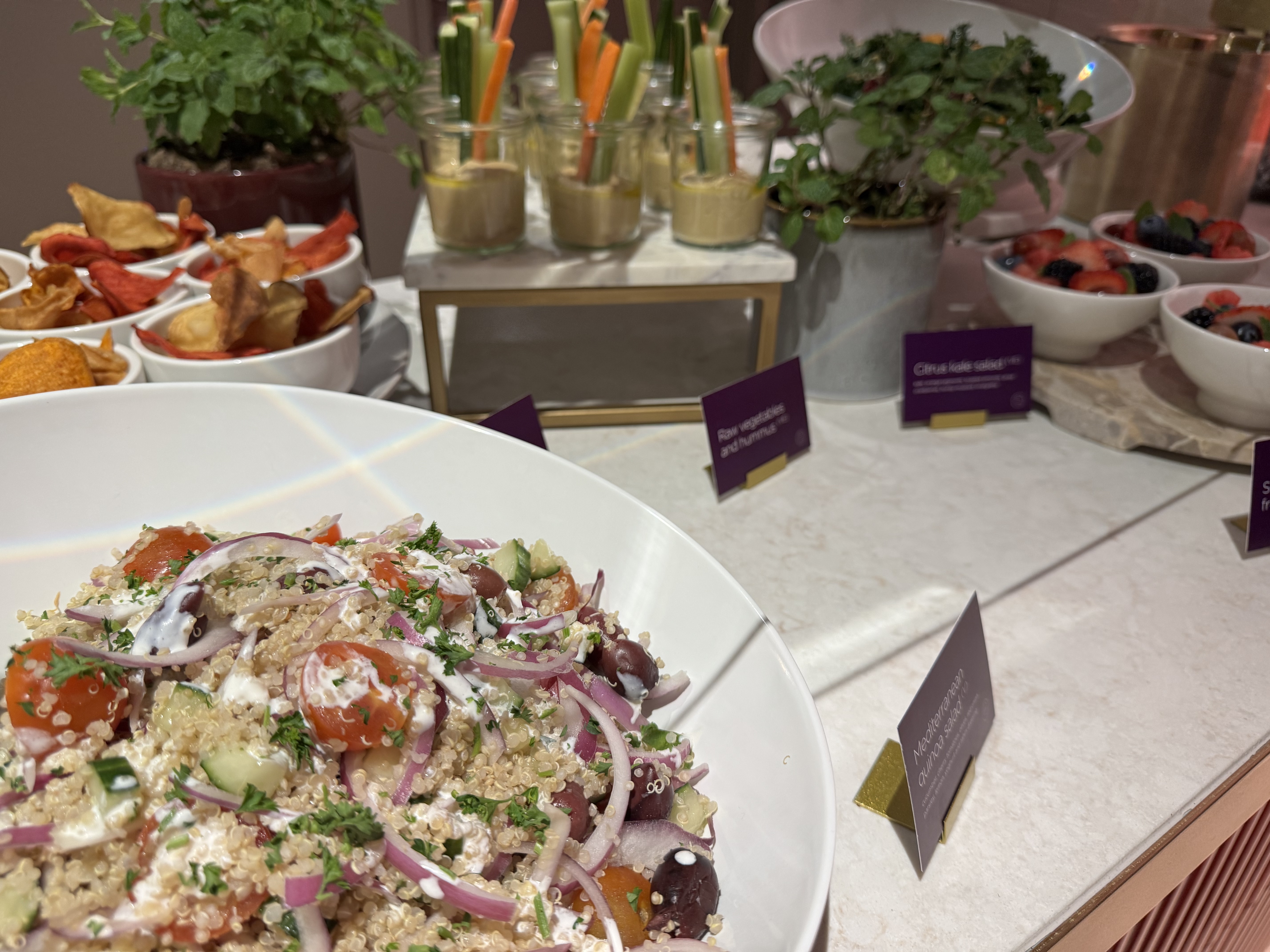 Virgin Atlantic Clubhouse LAX brasserie light bites Virgin Atlantic Clubhouse LAX brasserie light bites