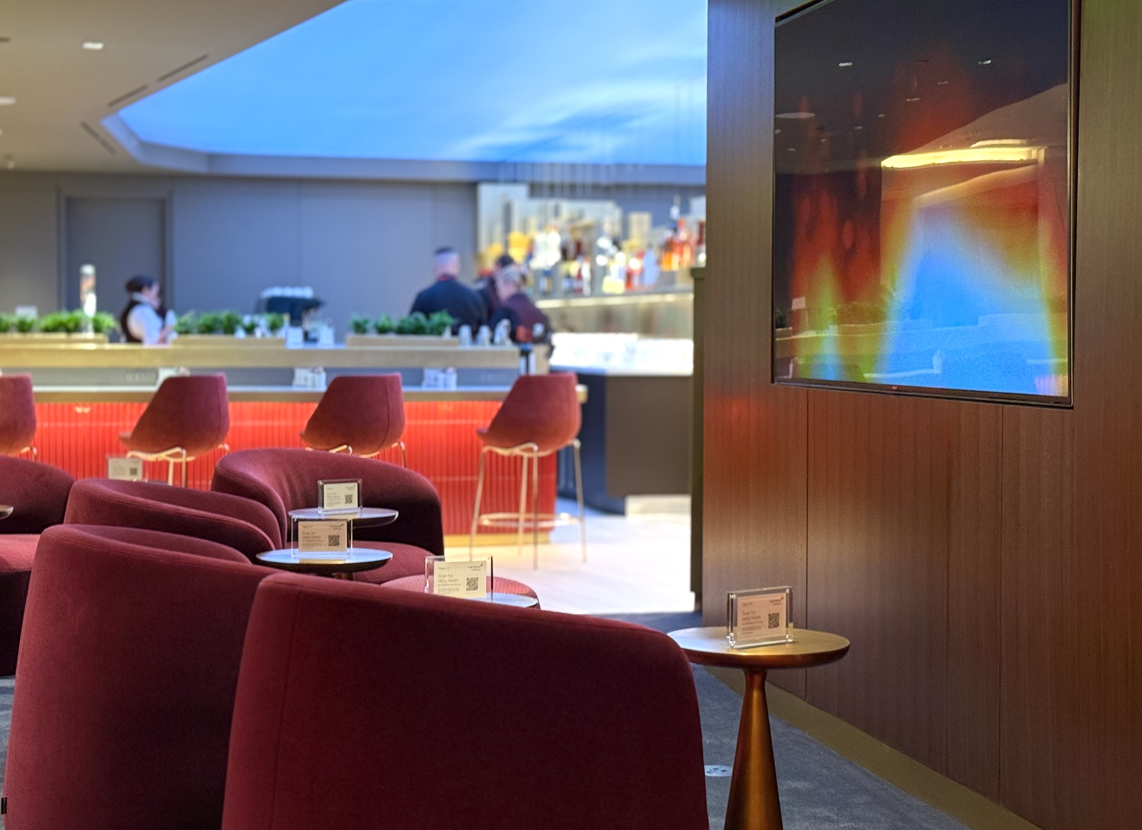 Virgin Atlantic Clubhouse LAX cinema area