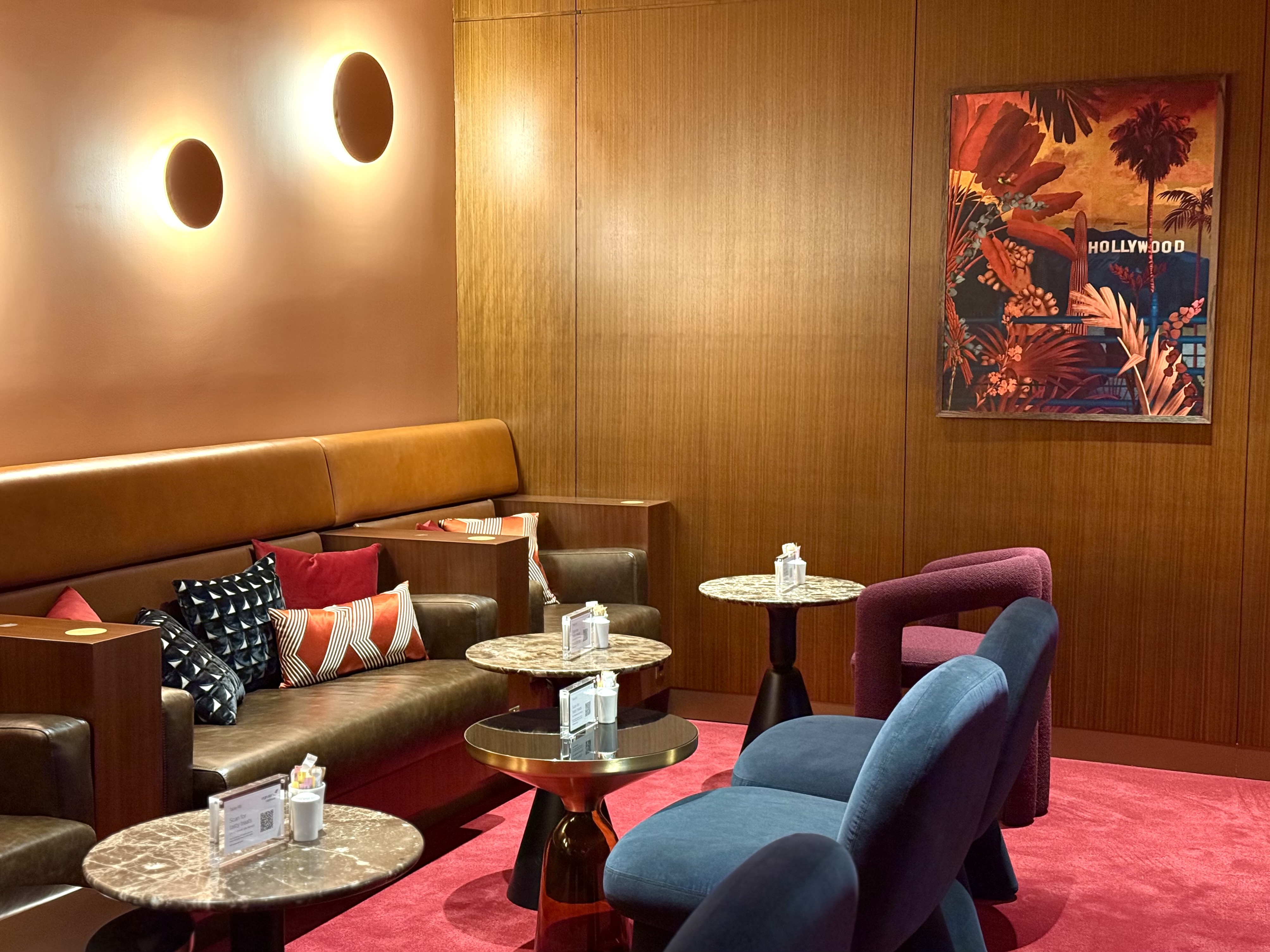Virgin Atlantic Clubhouse LAX comfy seating