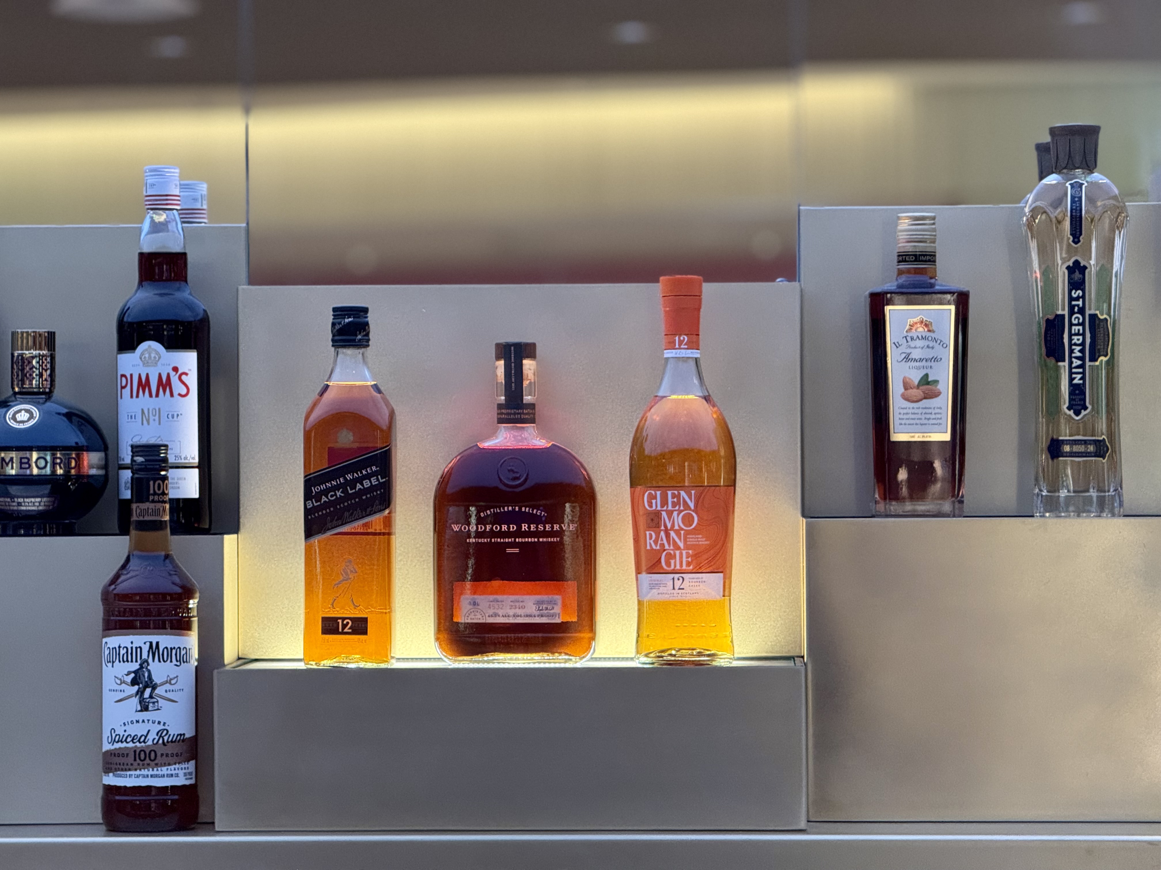 Virgin Atlantic Clubhouse LAX liqor selection