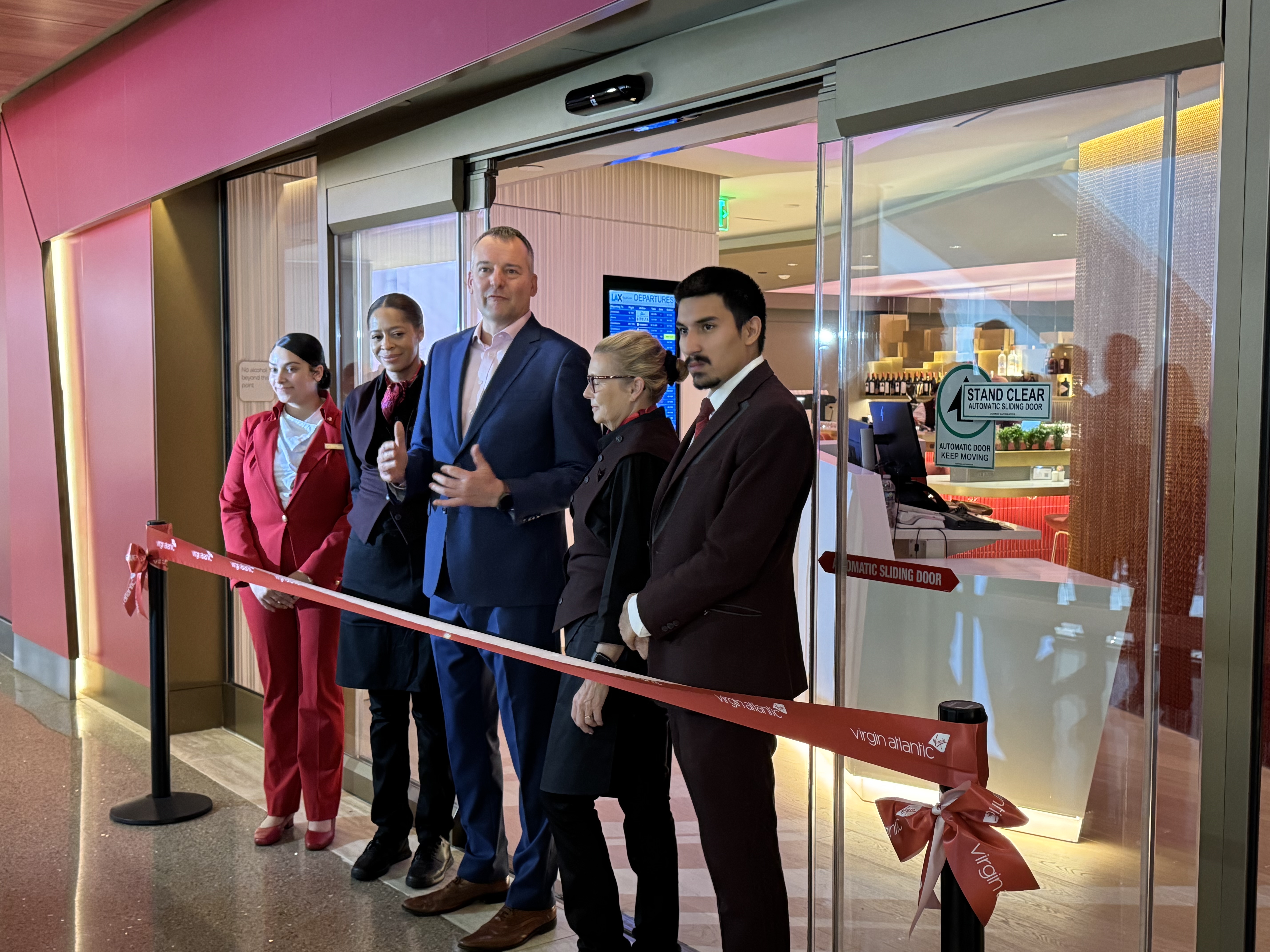 Virgin Atlantic Clubhouse LAX ribbon cutting Virgin Atlantic Clubhouse LAX ribbon cutting