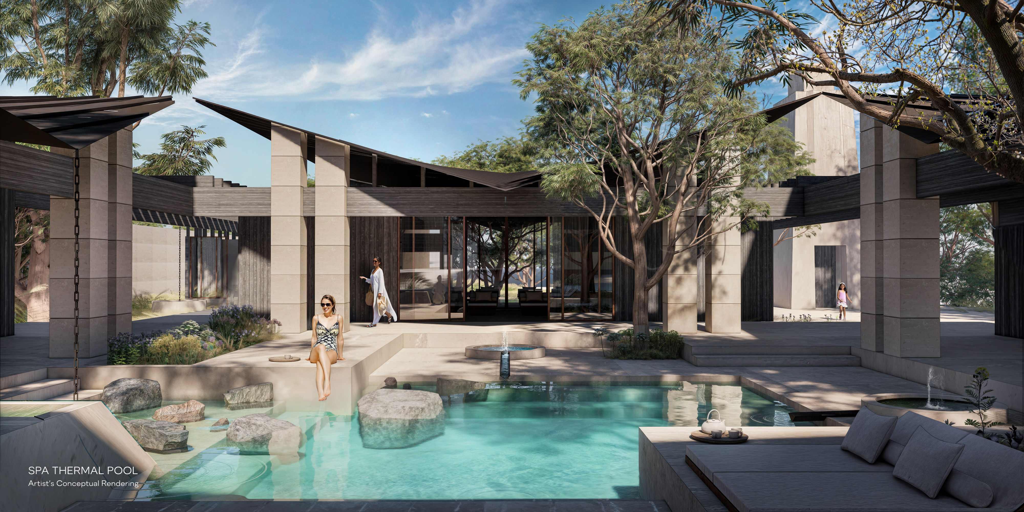 Waldorf Astoria Texas Hill Country Spa Thermal Pool Artists Conceptual Rendering Waldorf Astoria Texas Hill Country Spa Thermal Pool Artists Conceptual Rendering
