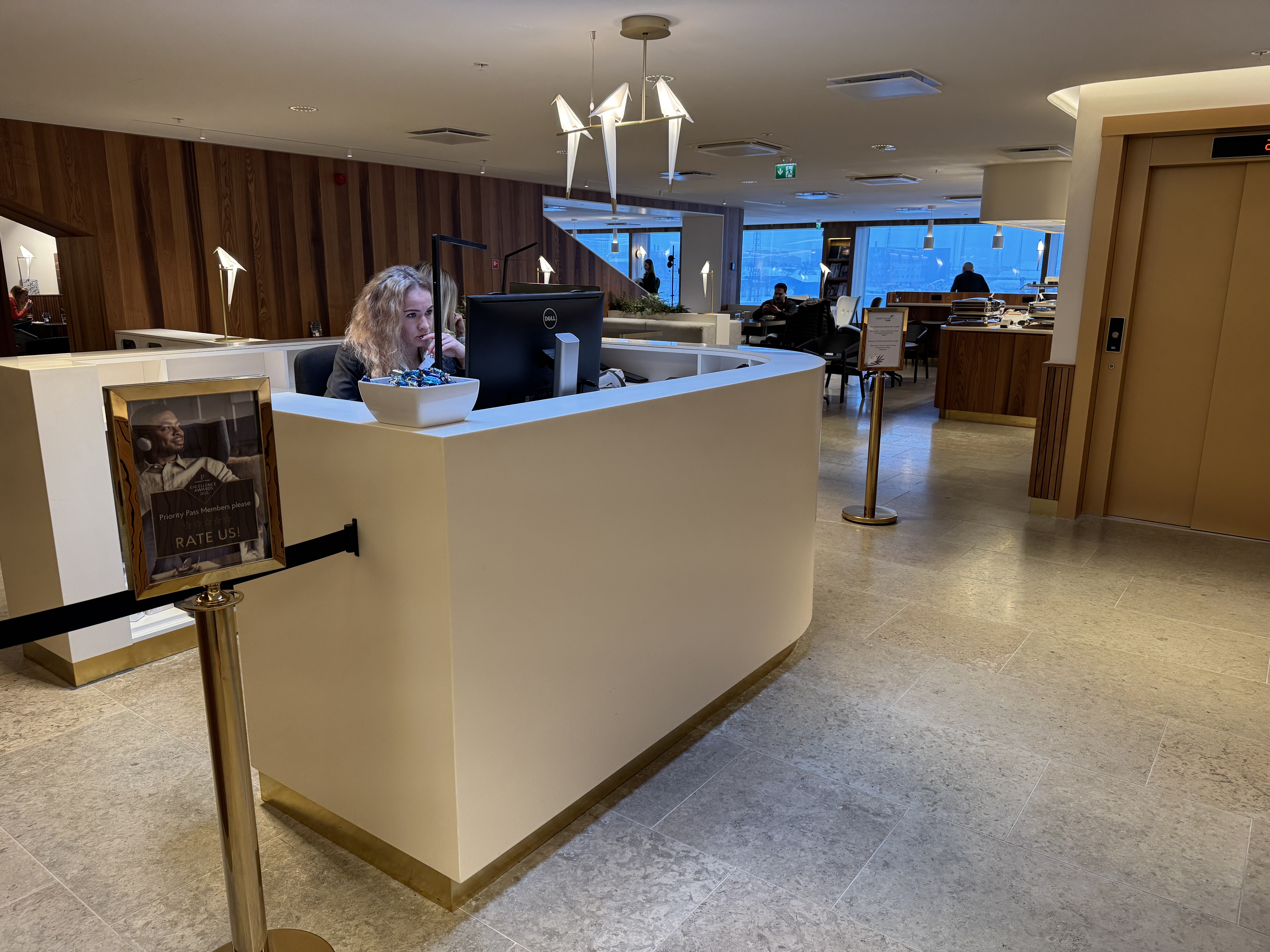 Airport Lounge by LHV TLL check in desk
