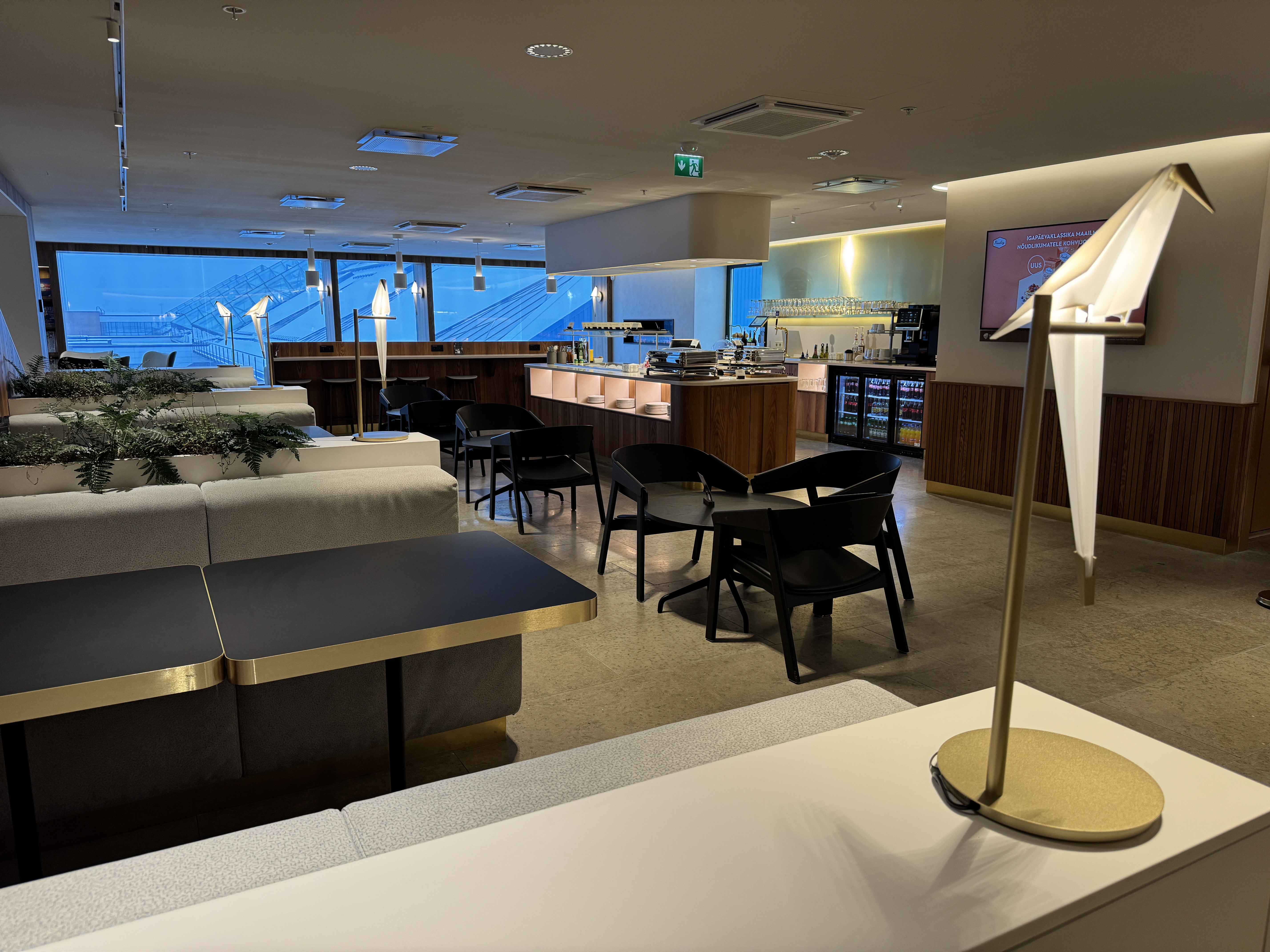 Airport Lounge by LHV TLL parrot lights Airport Lounge by LHV TLL parrot lights
