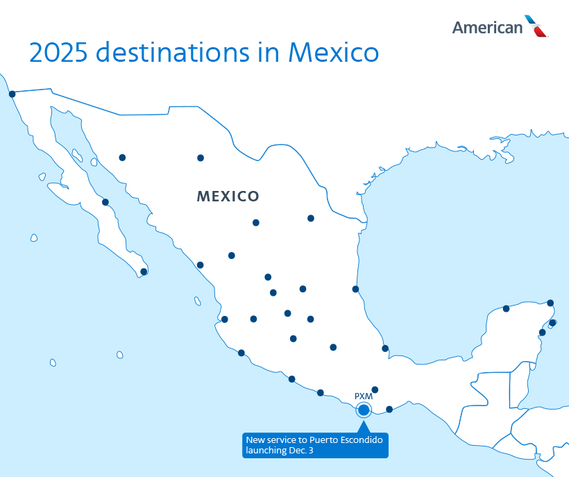 American Airlines 2025 Mexico Destinations American Airlines 2025 Mexico Destinations
