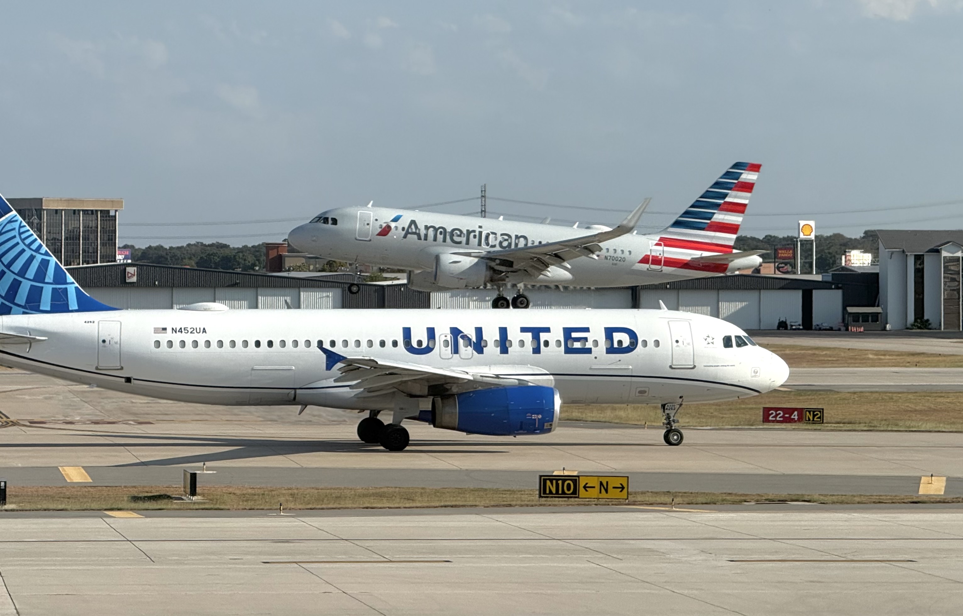 American and United jets at San Antonio Airport SAT American and United jets at San Antonio Airport SAT