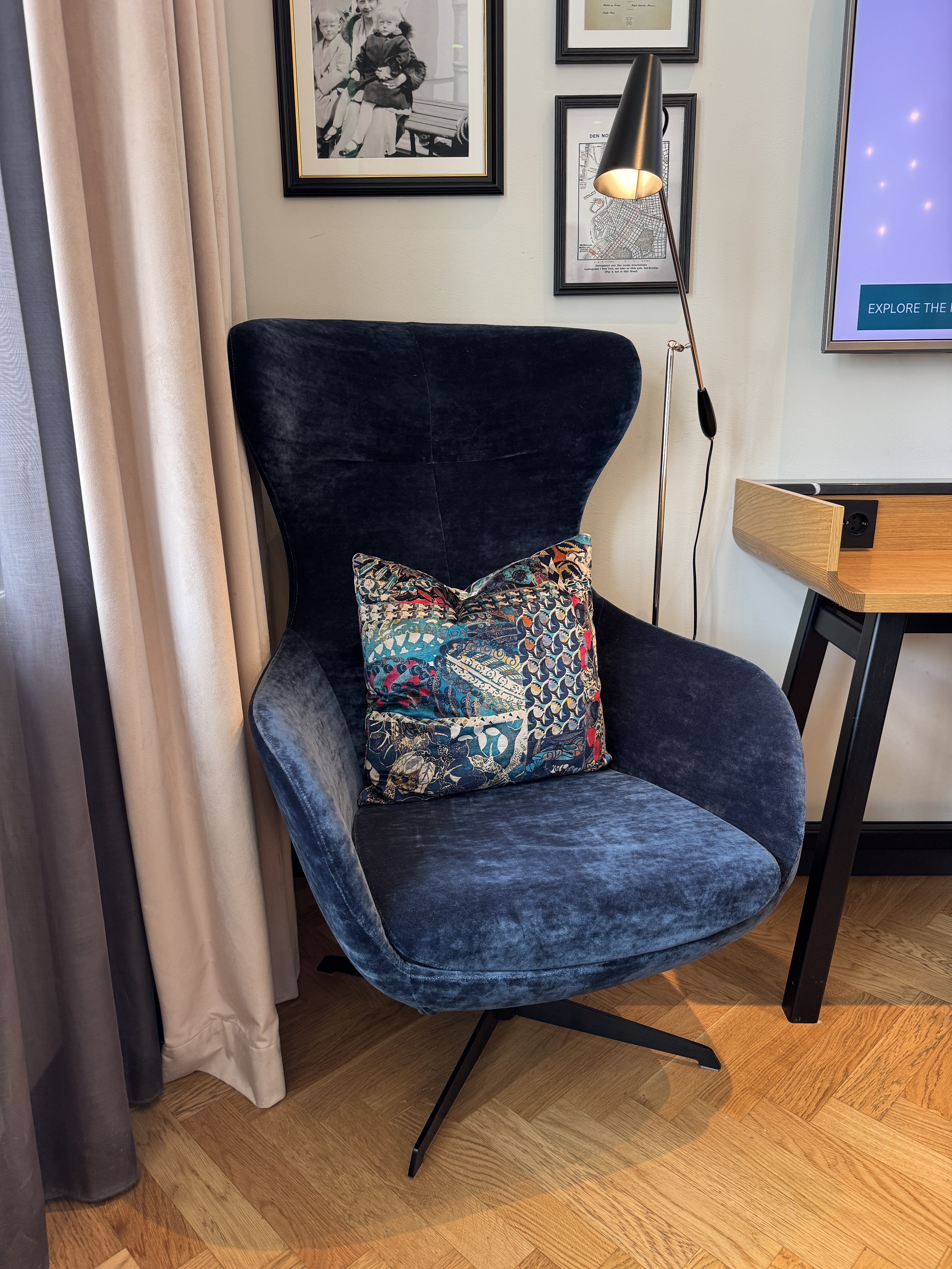 Amerikalinjen blue chair