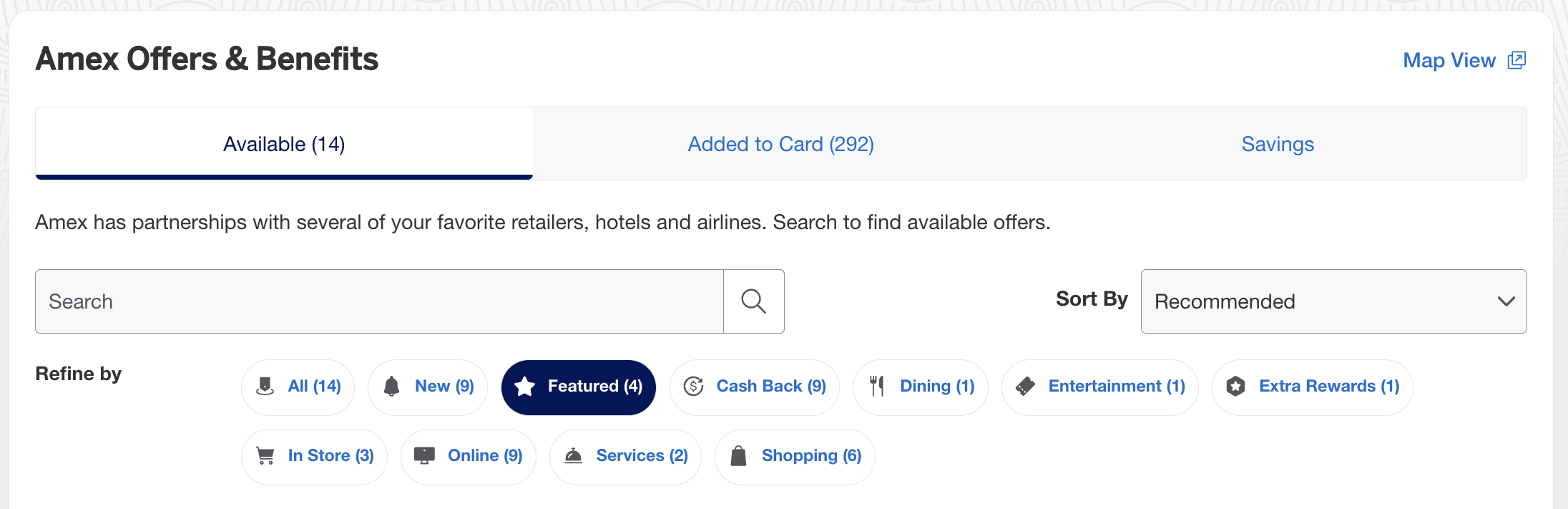 Amex Offers featured items Amex Offers featured items