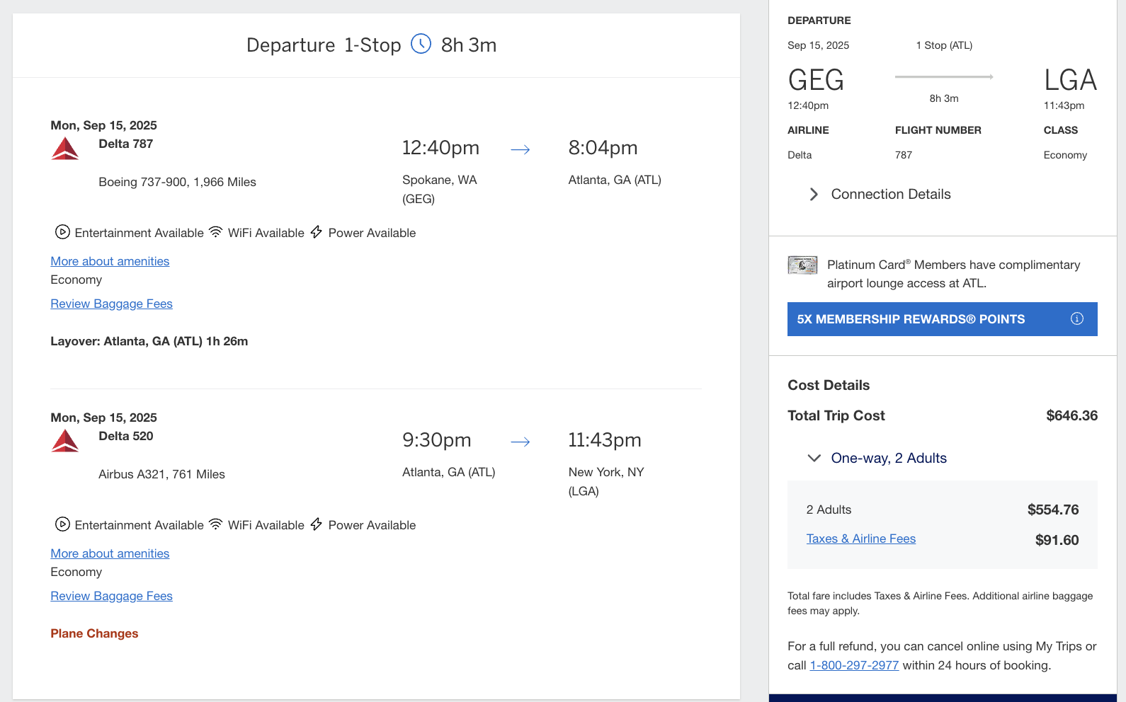 Amex Travel Itinerary From Spokane to New York Amex Travel Itinerary From Spokane to New York