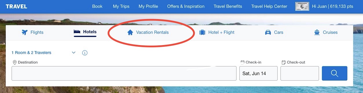 Amex Travel Vacation Rental Homepage Amex Travel Vacation Rental Homepage