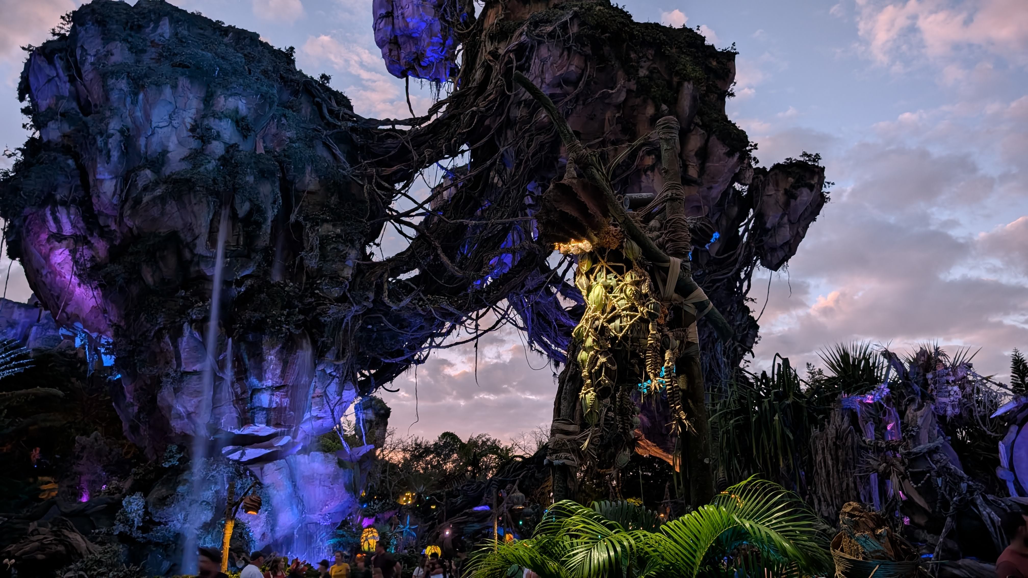 Animal Kingdom Pandora lights at night Animal Kingdom Pandora lights at night