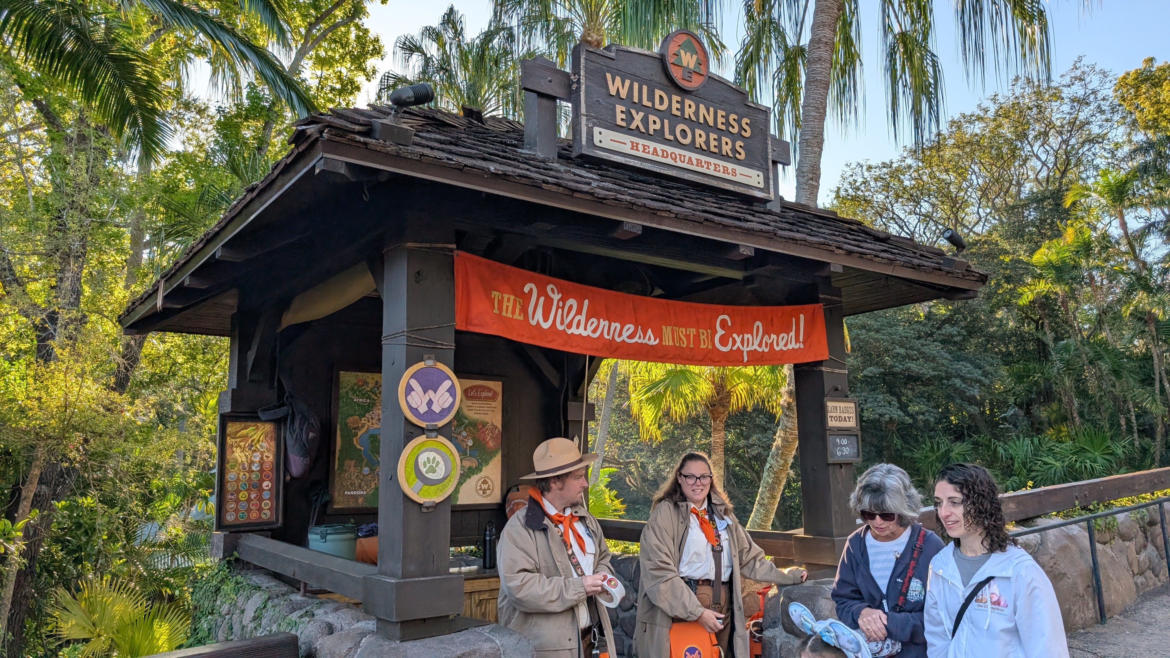 Animal Kingdom Wilderness Explorers sign up booth Animal Kingdom Wilderness Explorers sign up booth