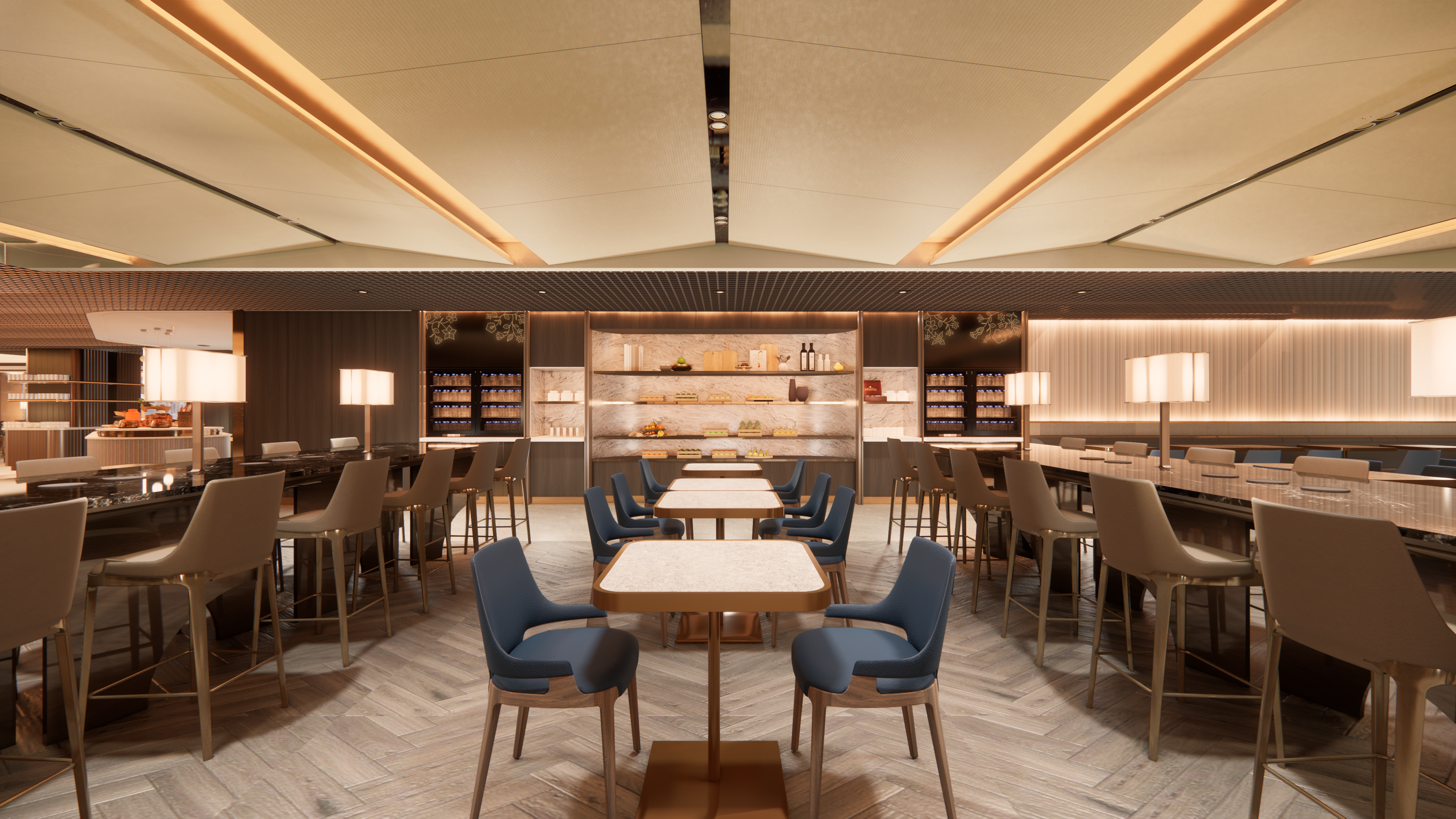 Artist Impression of SQ new T2 SilverKris Business Class Lounge Dining area Artist Impression of SQ new T2 SilverKris Business Class Lounge Dining area
