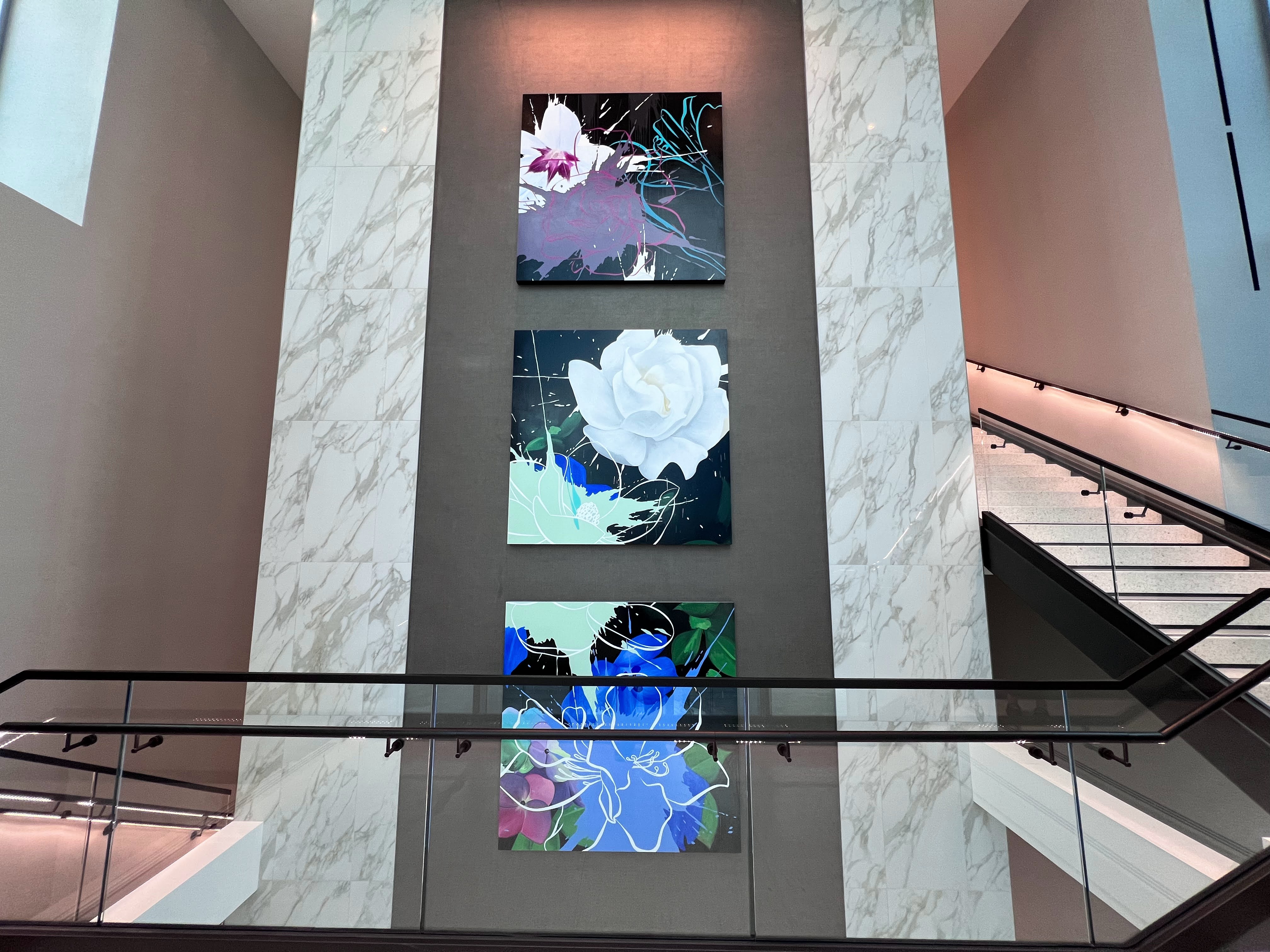 Artwork by Ryan Coleman in the Atlanta Delta Sky Club