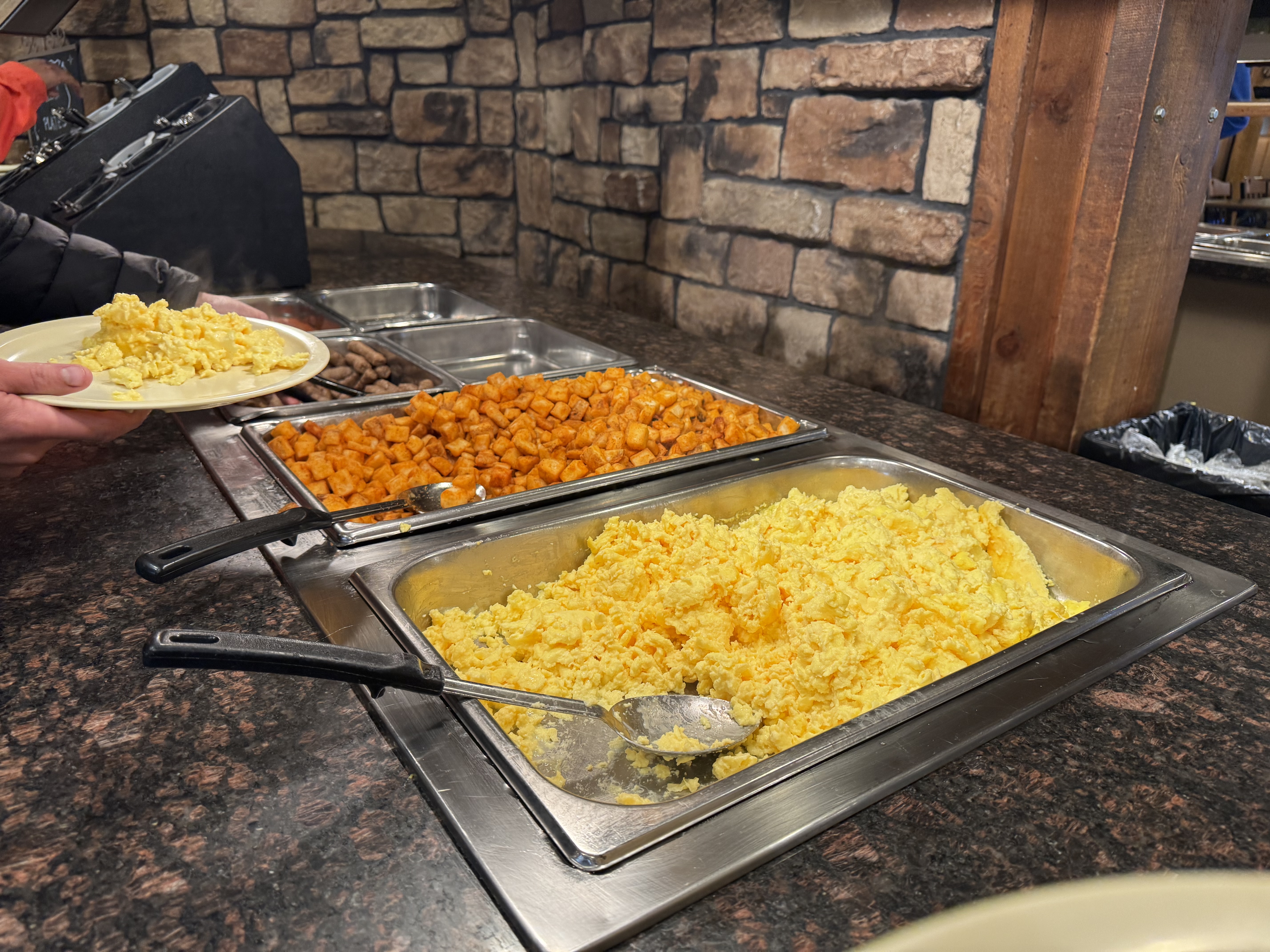 Best Western Plus Rubys Inn Cowboys Buffet eggs potatoes