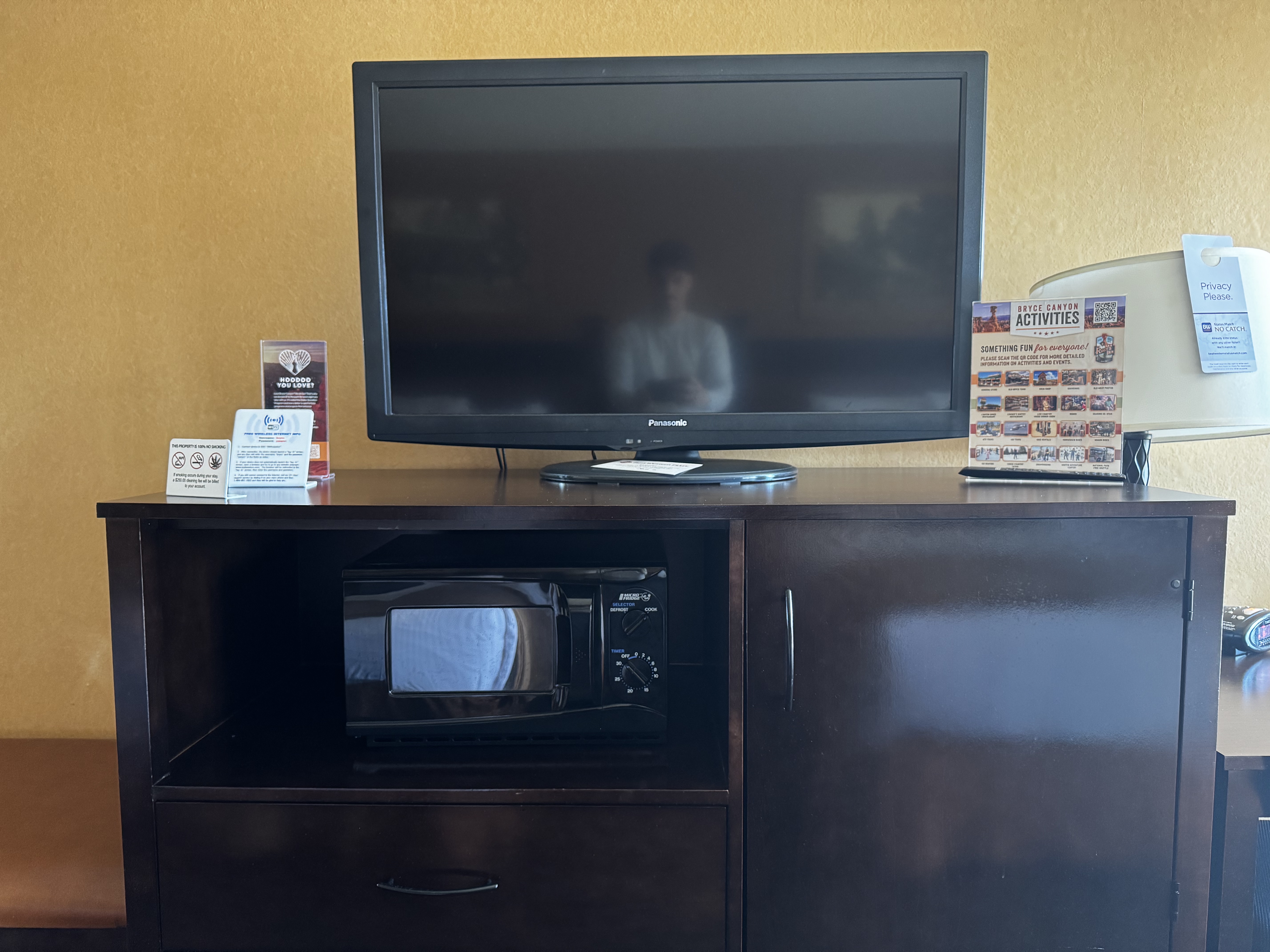 Best Western Plus Rubys Inn bedroom TV microwave