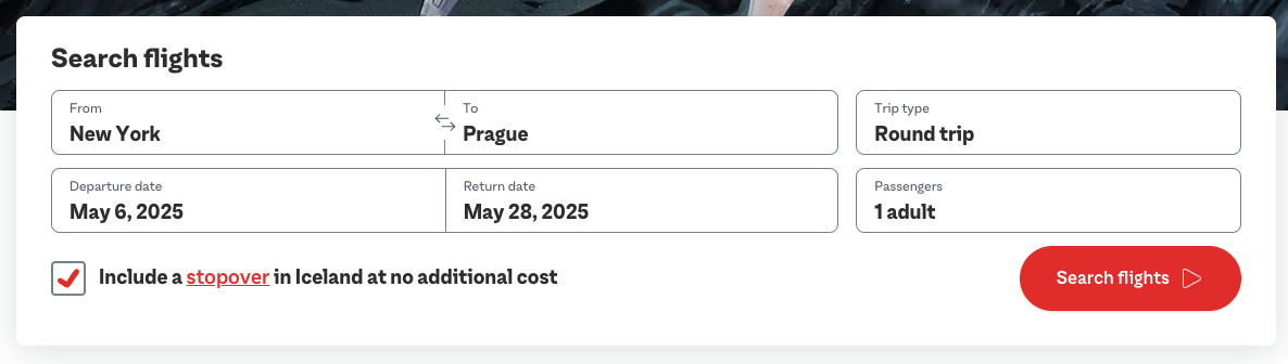 Booking Flight With Stopover on Play Airlines Website Booking Flight With Stopover on Play Airlines Website