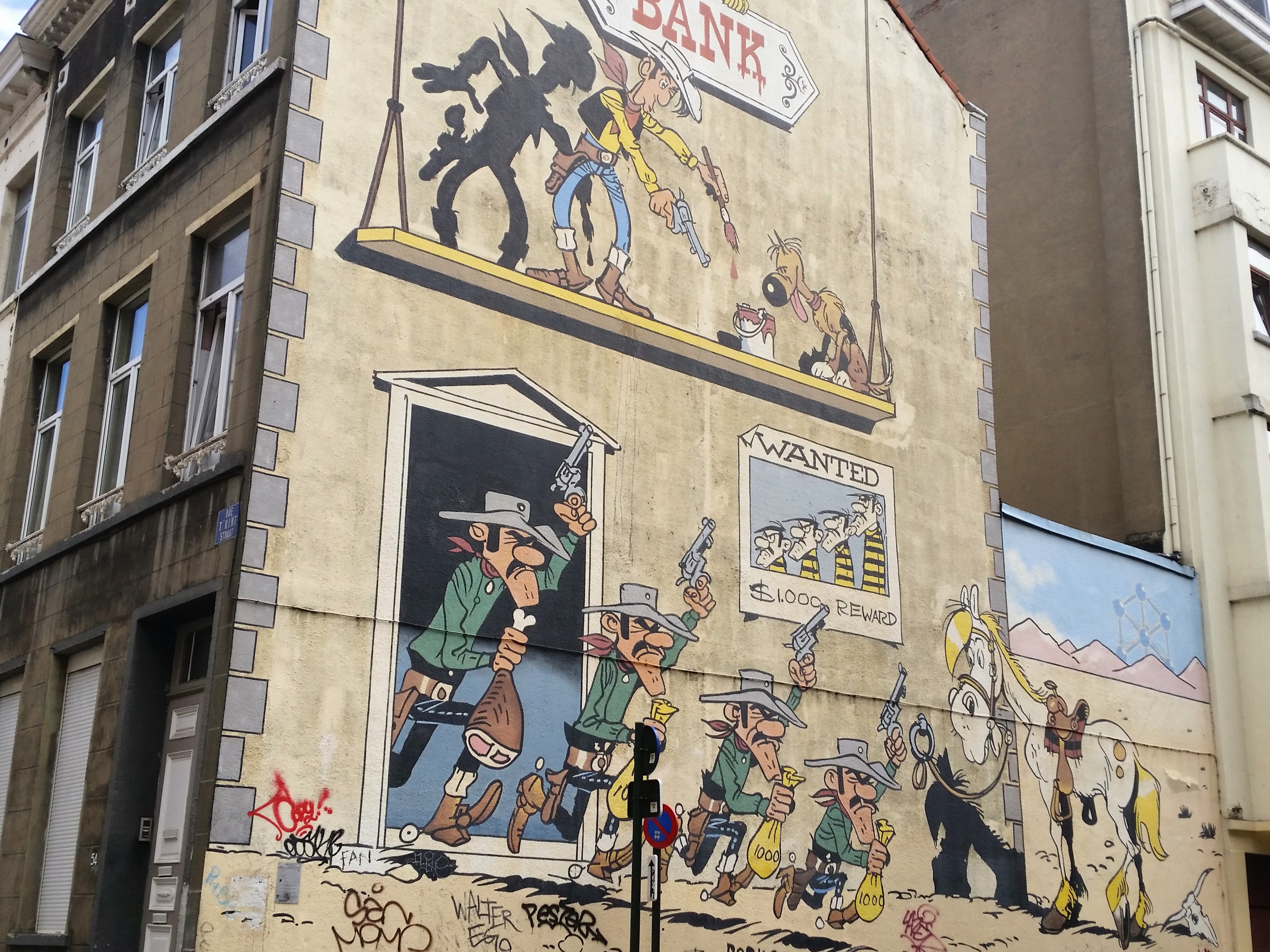 Brussels Lucky Luke Mural