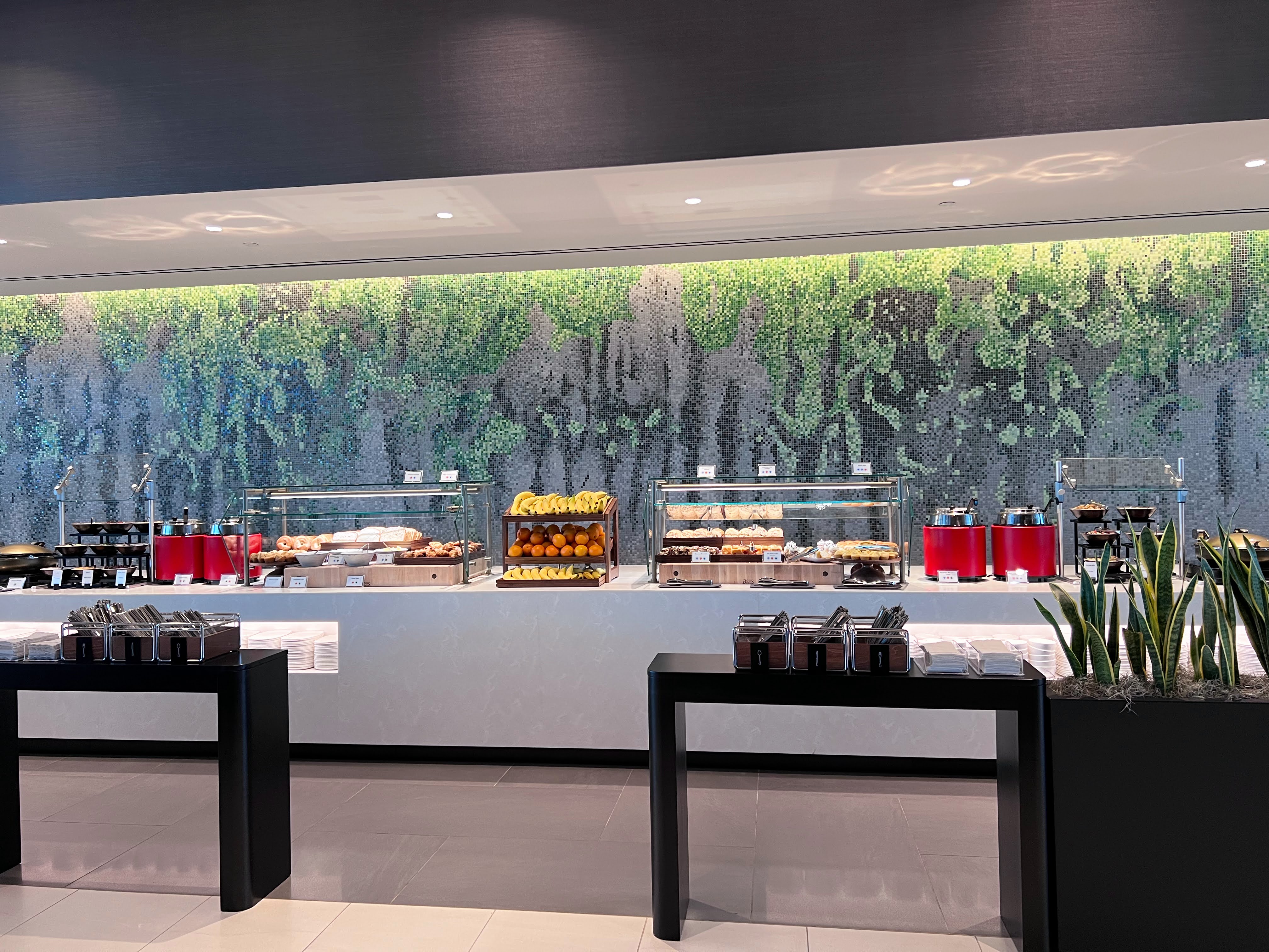 Buffet mural at the Atlanta Delta Sky Club