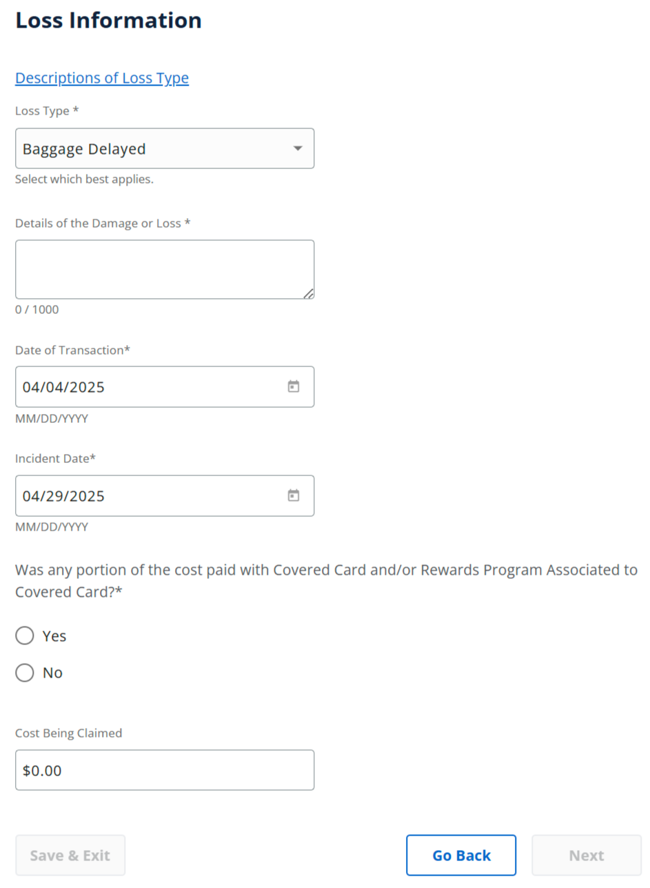 Chase claims dashboard baggage delay loss details Chase claims dashboard baggage delay loss details