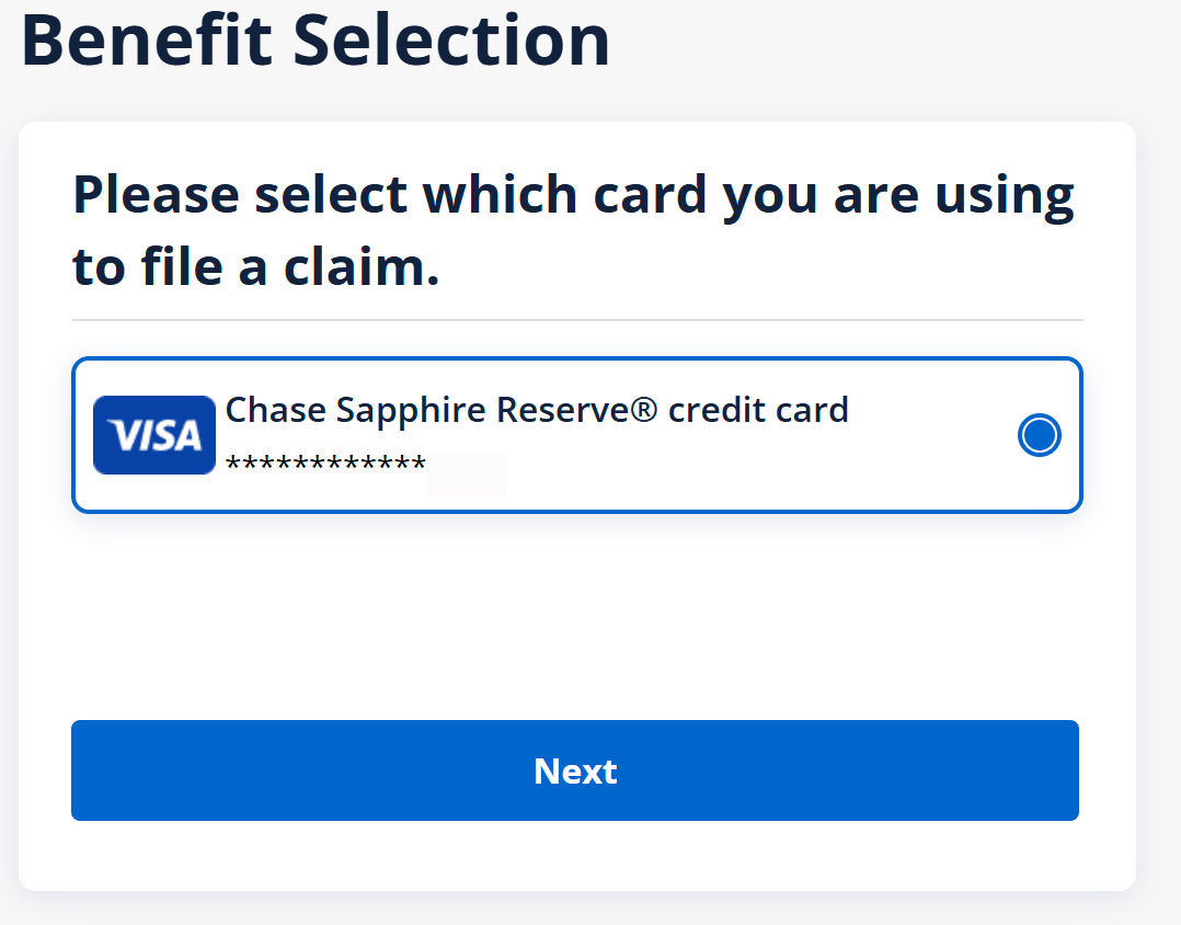 Chase claims dashboard benefit selection Chase claims dashboard benefit selection