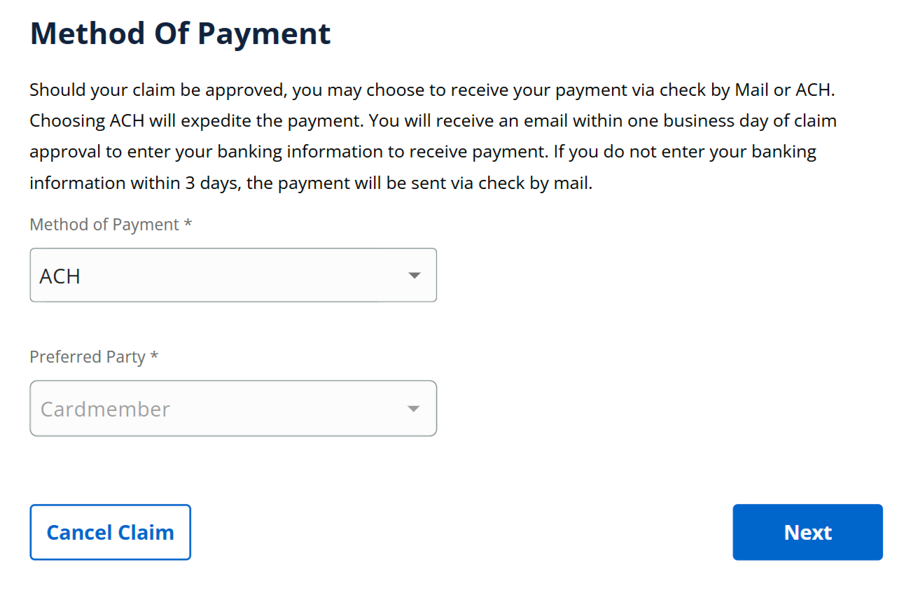 Chase claims dashboard payment method Chase claims dashboard payment method