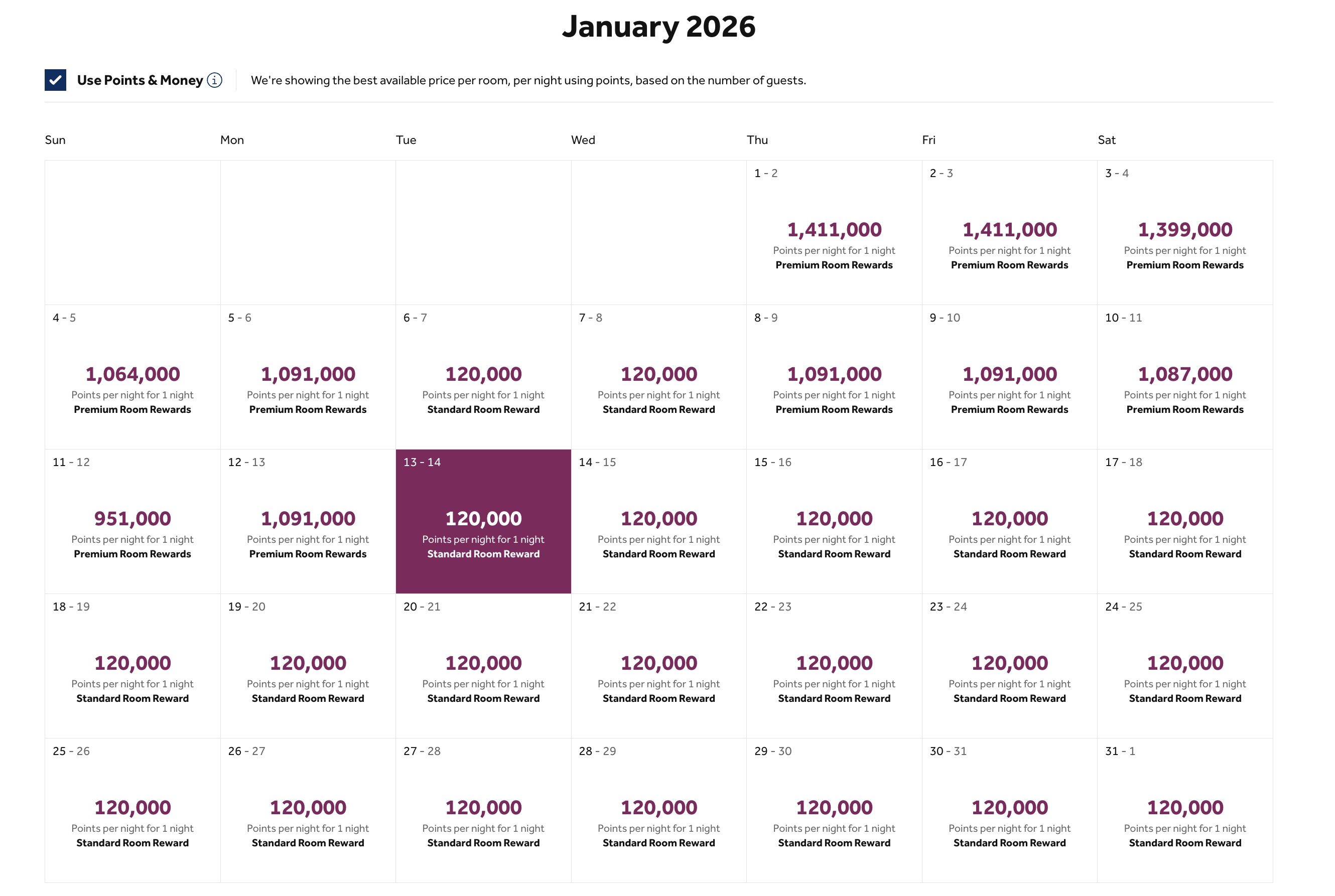 Conrad Bora Bora award calendar Screenshot